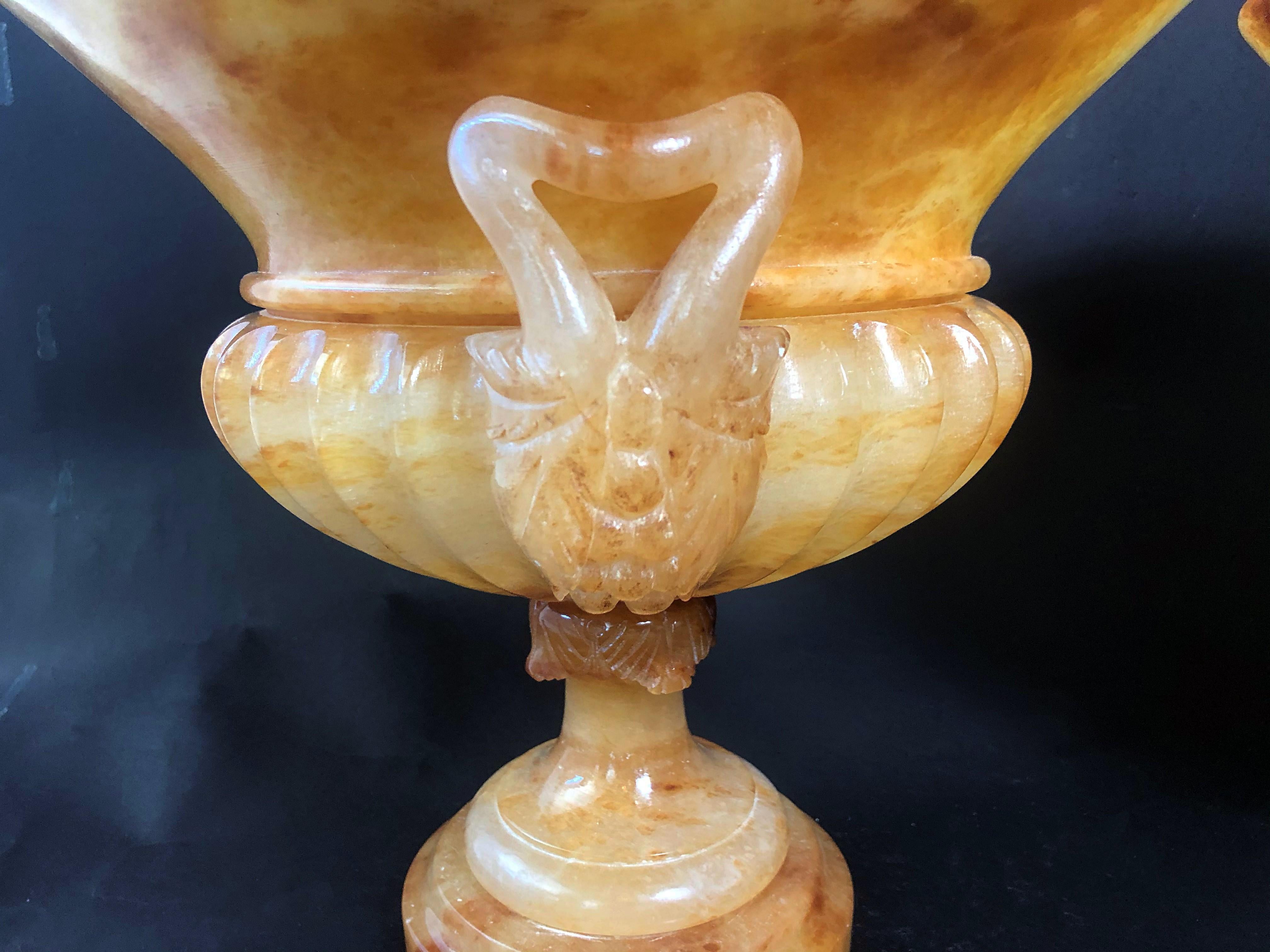 Pair of Italian Neoclassic Onyx Urns, 19th Century For Sale 2