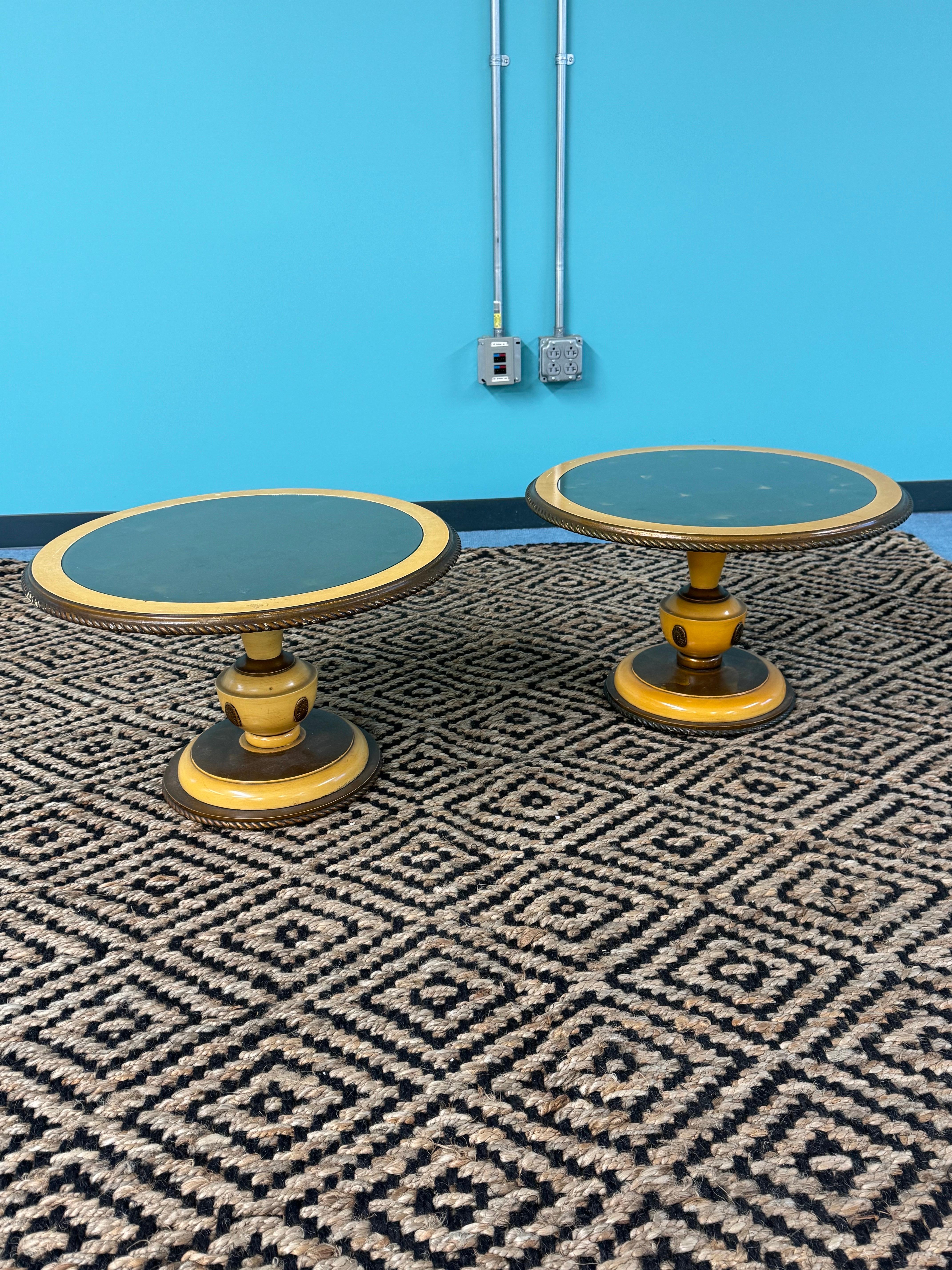 A Pair of Italian Neoclassical Low Cocktail Tables, 1960 For Sale 5