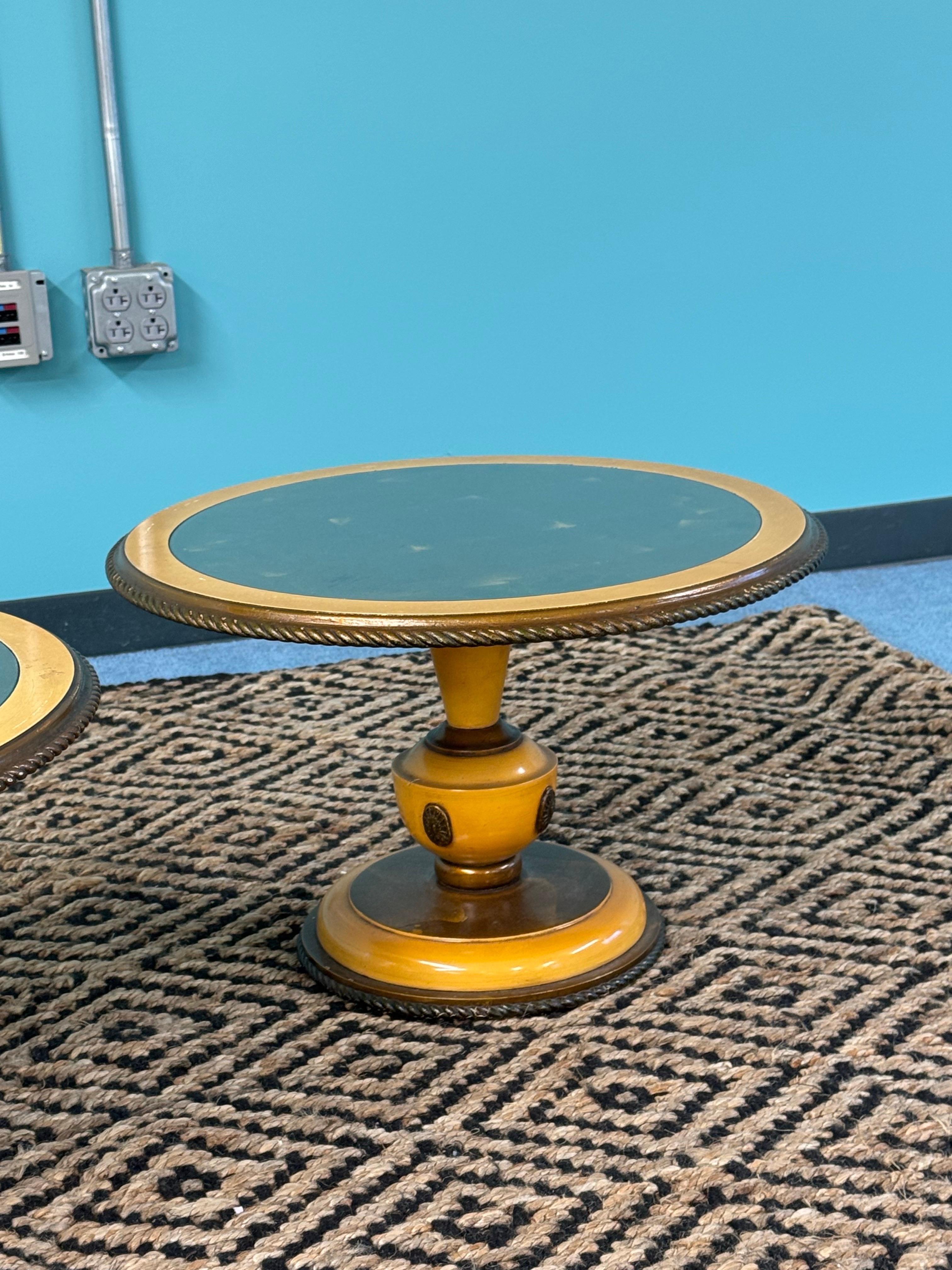 A Pair of Italian Neoclassical Low Cocktail Tables, 1960 In Good Condition For Sale In Hartville, OH