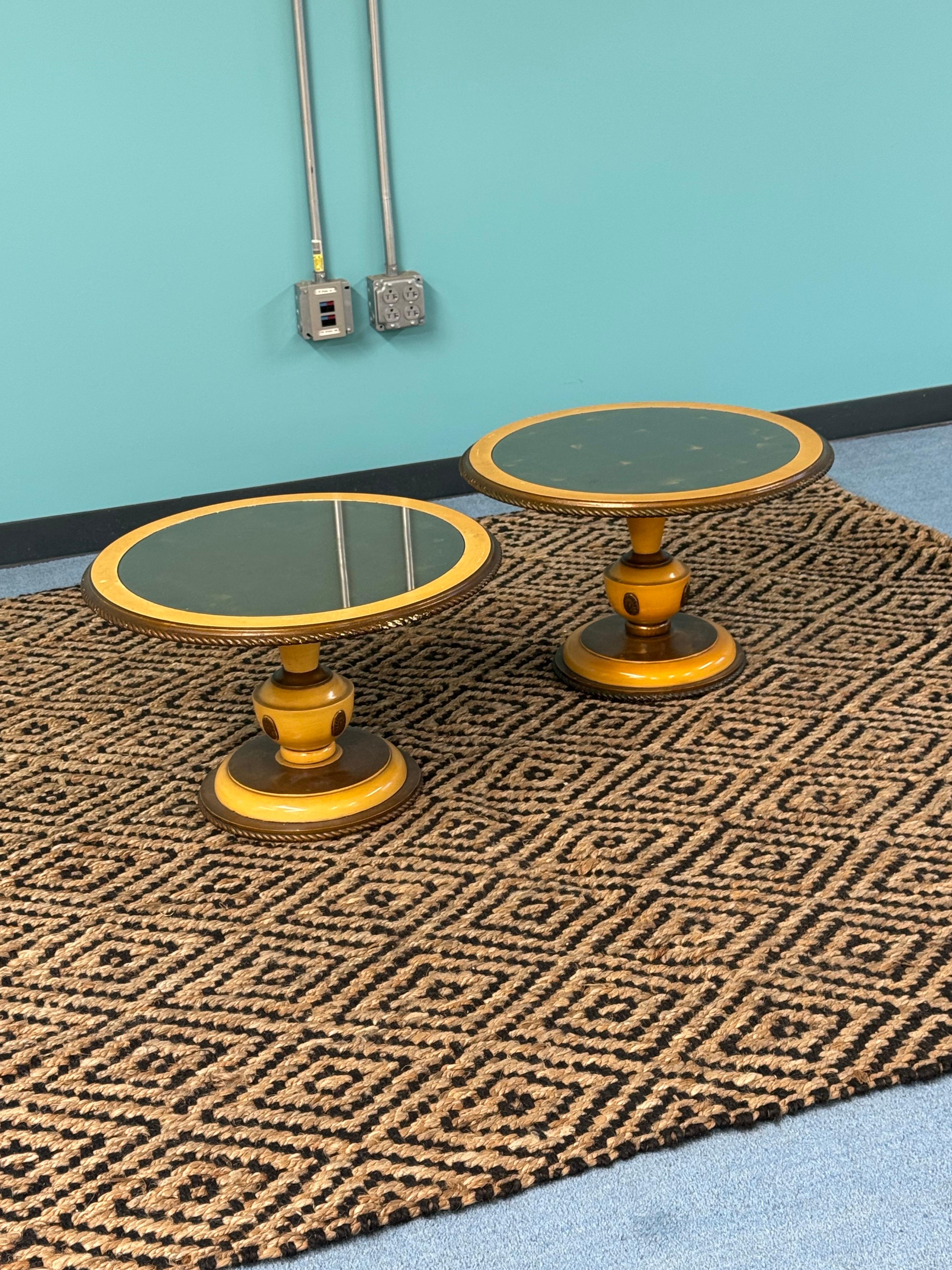 Mid-20th Century A Pair of Italian Neoclassical Low Cocktail Tables, 1960 For Sale