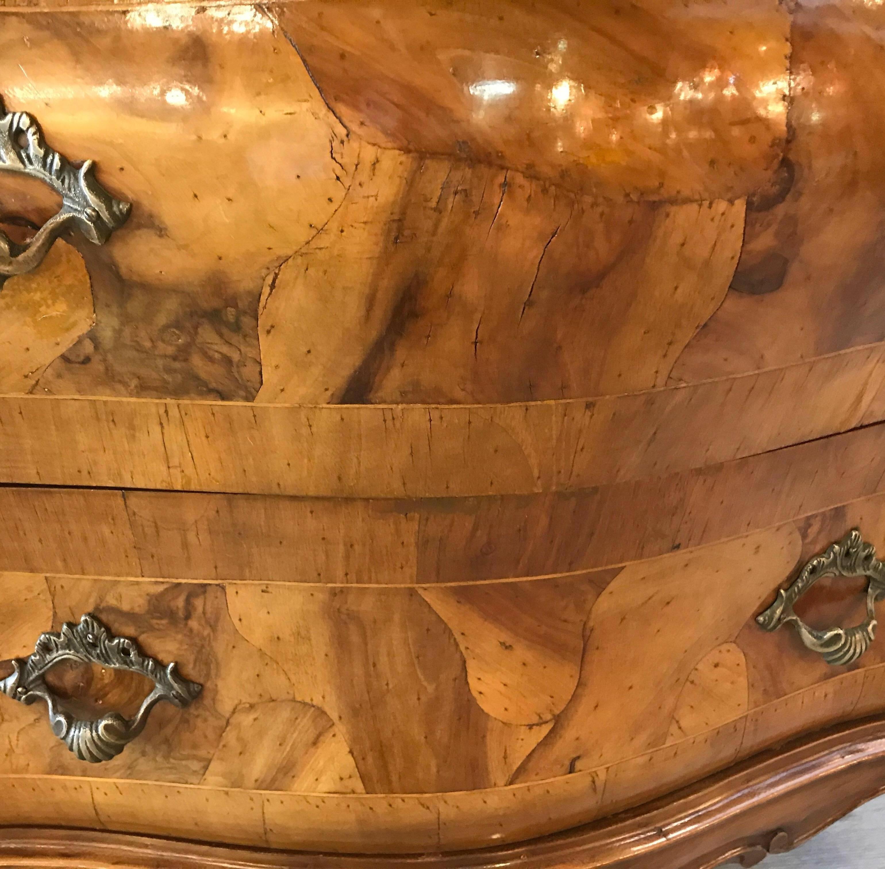 Pair of Italian Olive Wood Commodes 3