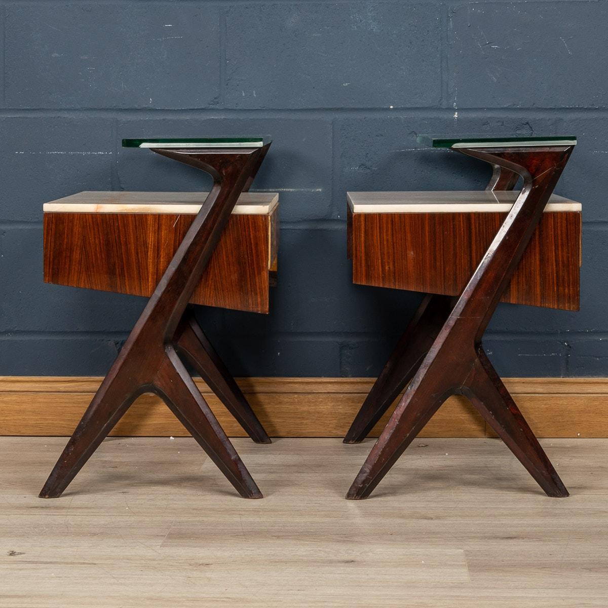 20th Century A Pair Of Italian Rosewood Side Tables By Vittorio Dassi, c.1950 For Sale