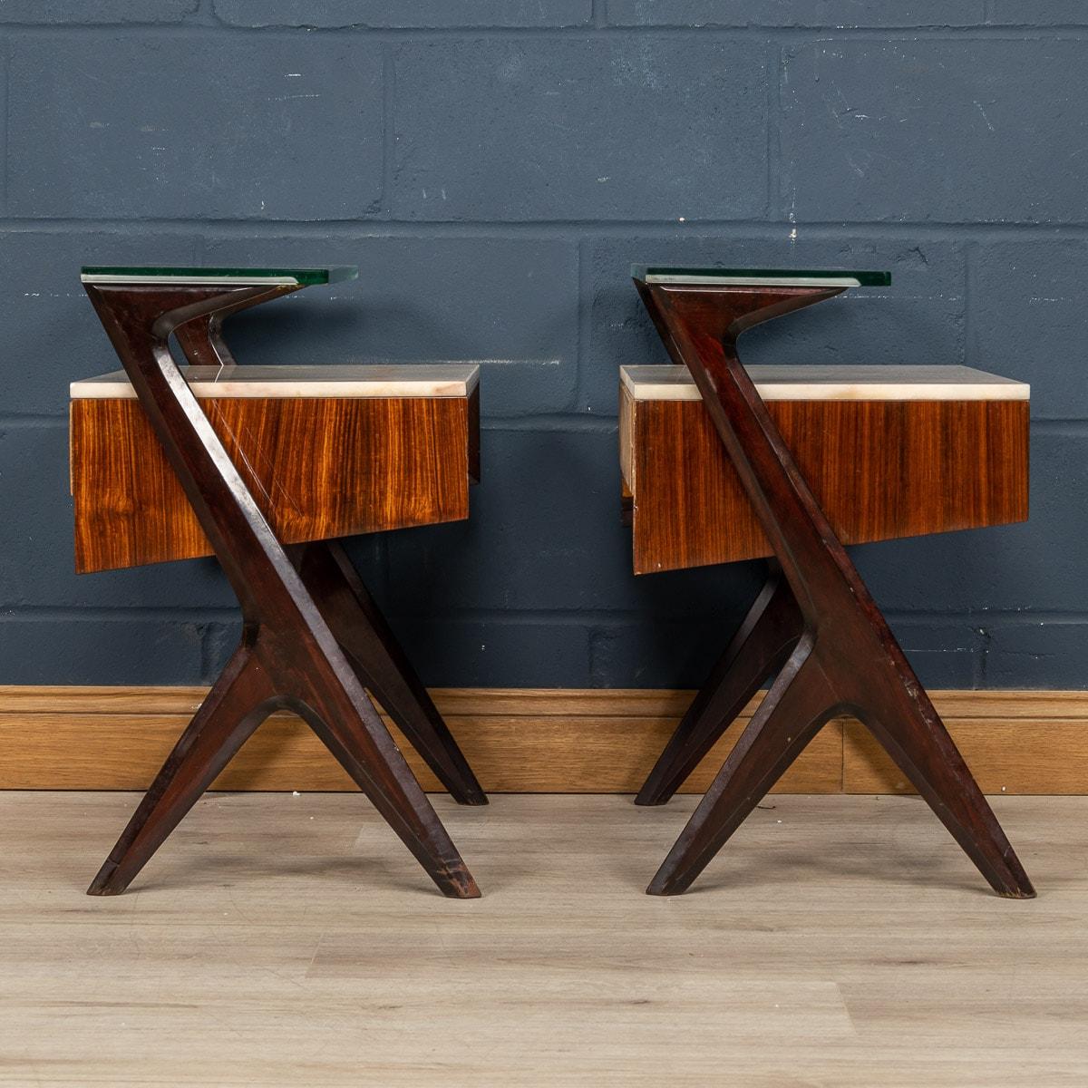 A Pair Of Italian Rosewood Side Tables By Vittorio Dassi, c.1950 For Sale 2