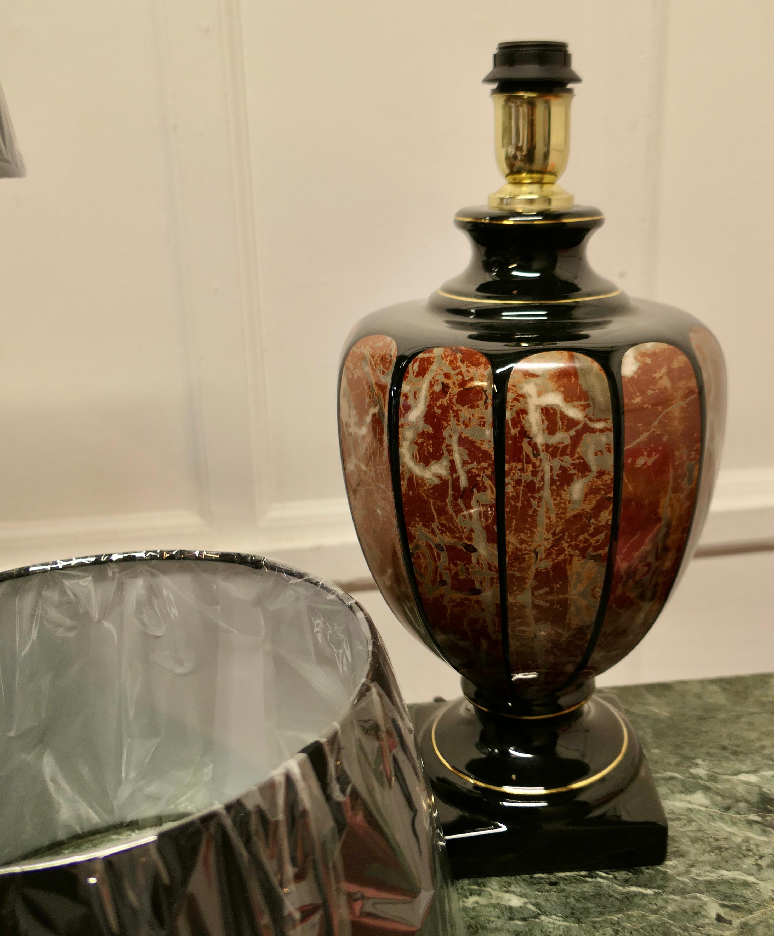 A Pair of Italian Simulated Marble Table Lamps     For Sale 6