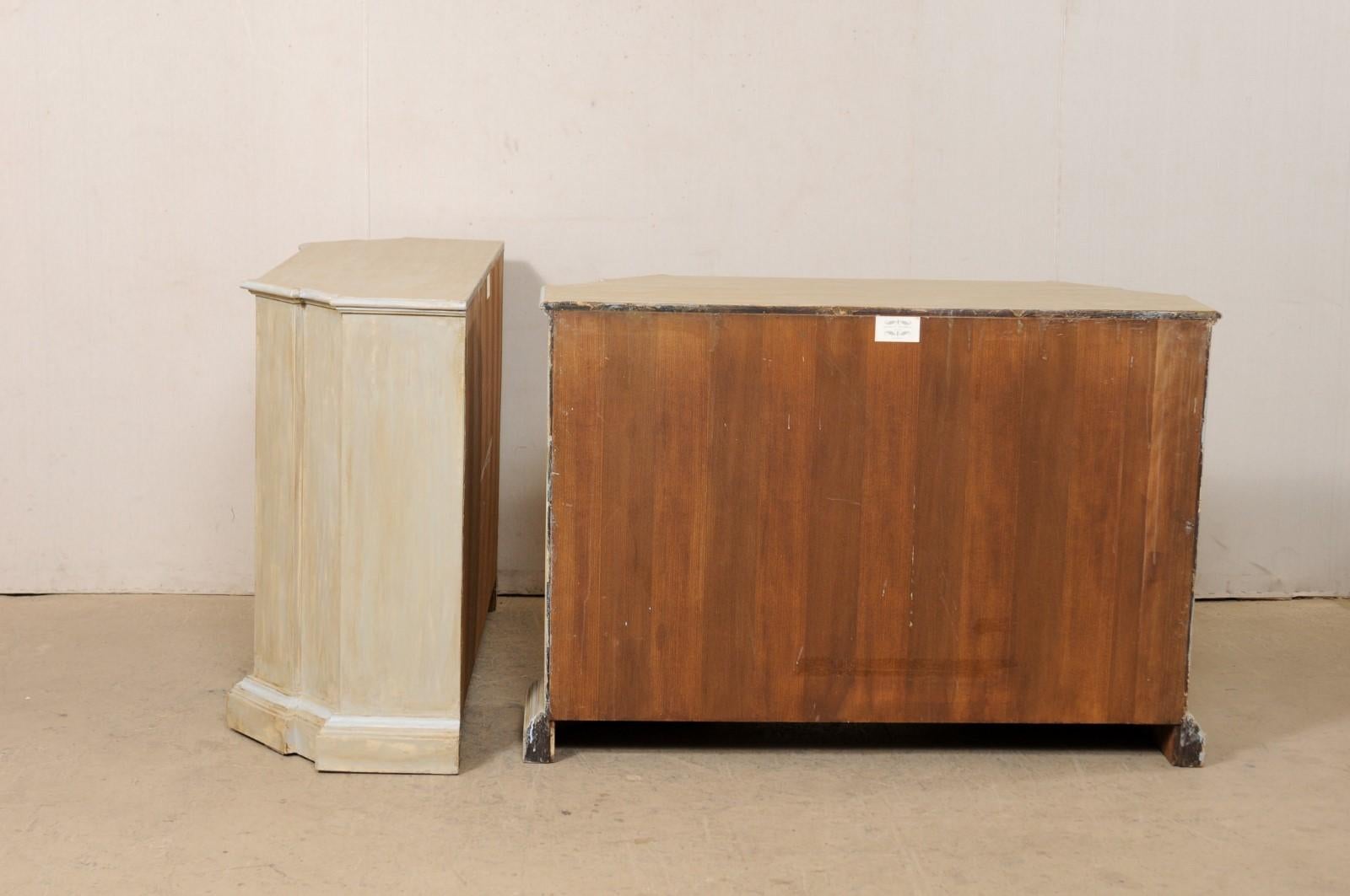 Pair of Italian Style Painted Two-Door Credenza Cabinets by Minton-Spidell 3