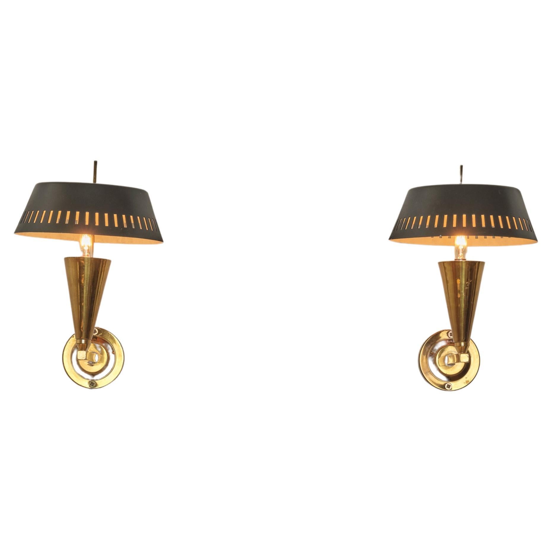 A Pair of Italian Tubular Wall Sconces