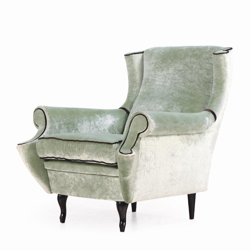 Paire de chaises longues italiennes bicolores rembourrées, C.C. 1950. en vente 1