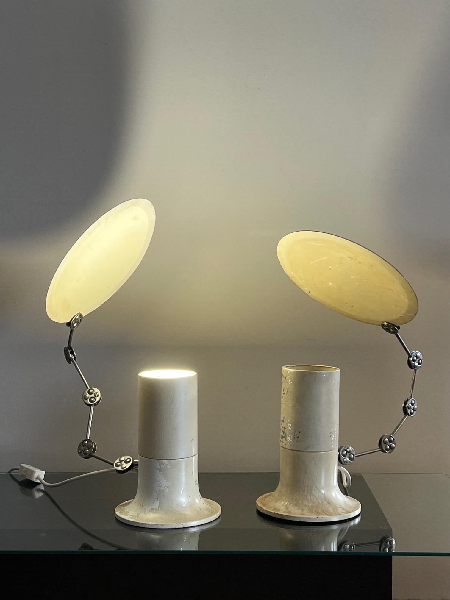 A Pair of Ivo Sedazzari Areola Lamps In Good Condition In St.Petersburg, FL