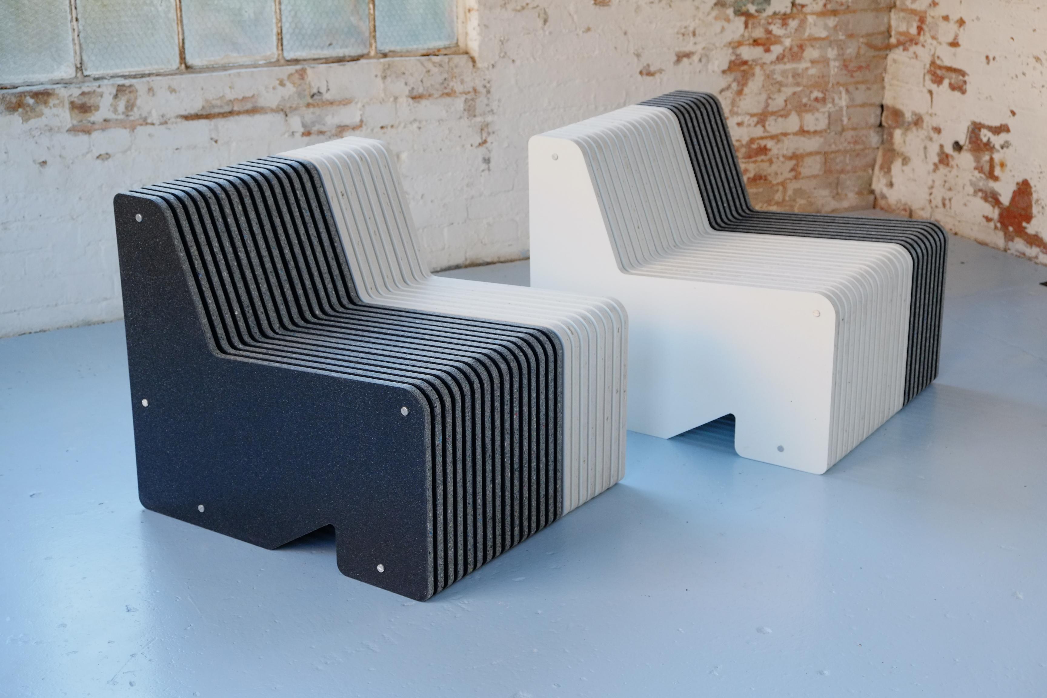 Ex-display Pair of Jää Armchairs - Sustainable Recycled Plastic Seating For Sale 1