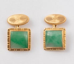 Pair of Jade Cufflinks Mario Buccellati