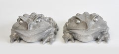A Pair of Japanese Bronze Toads