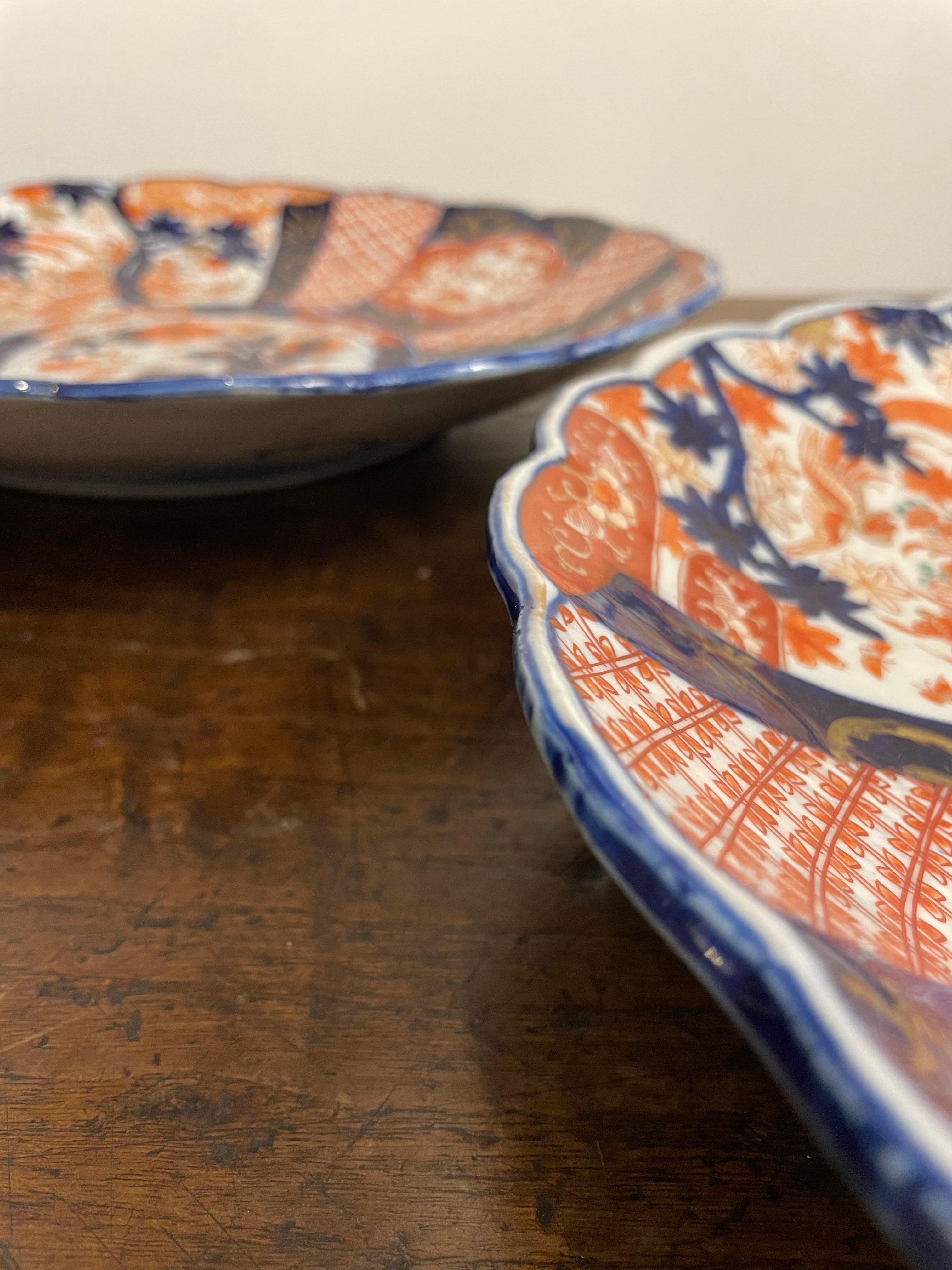 Porcelain A Pair of Japanese Imari Chargers, 19th Century For Sale