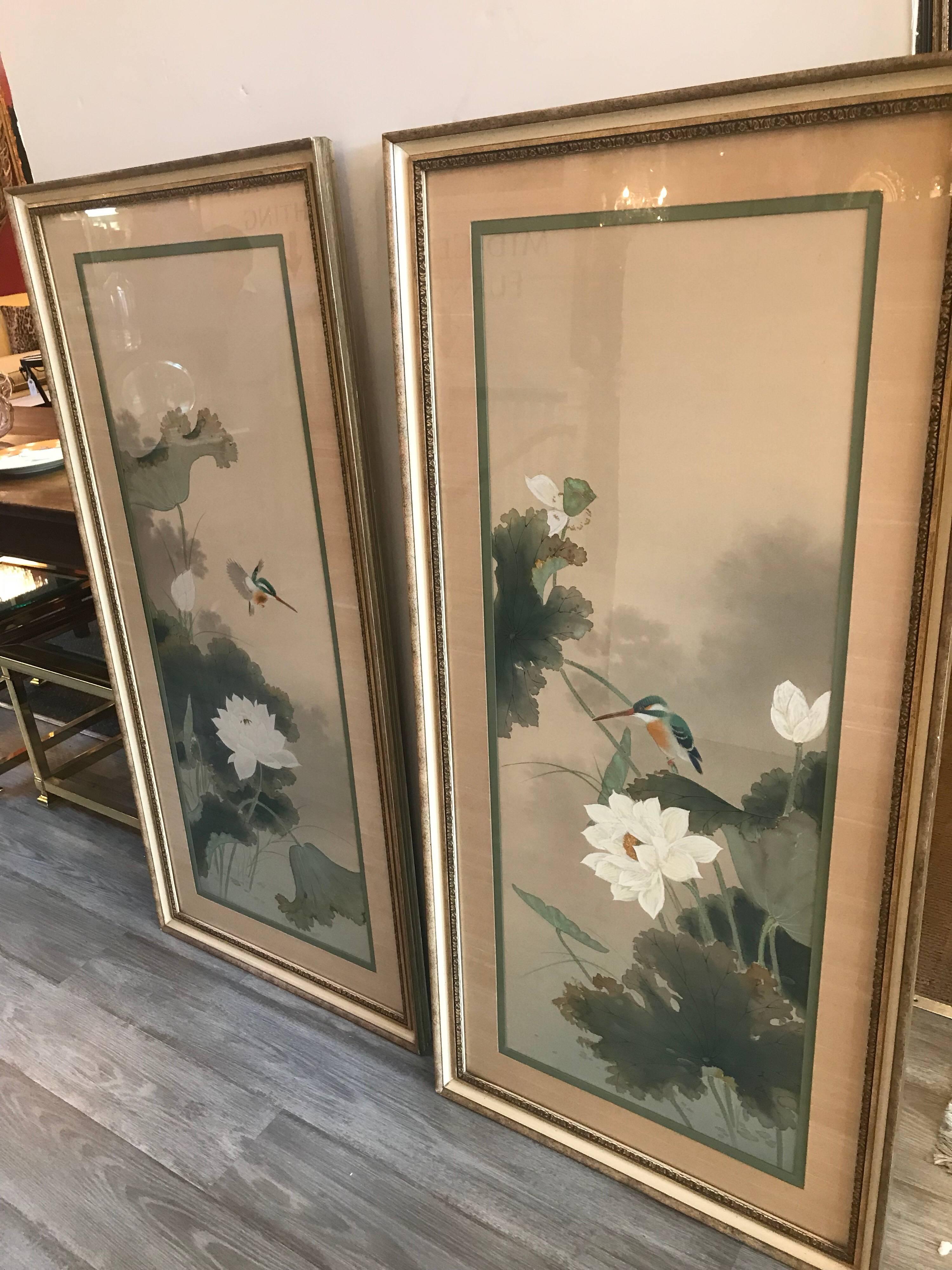 Pair of Japanese Paintings on Silk 4