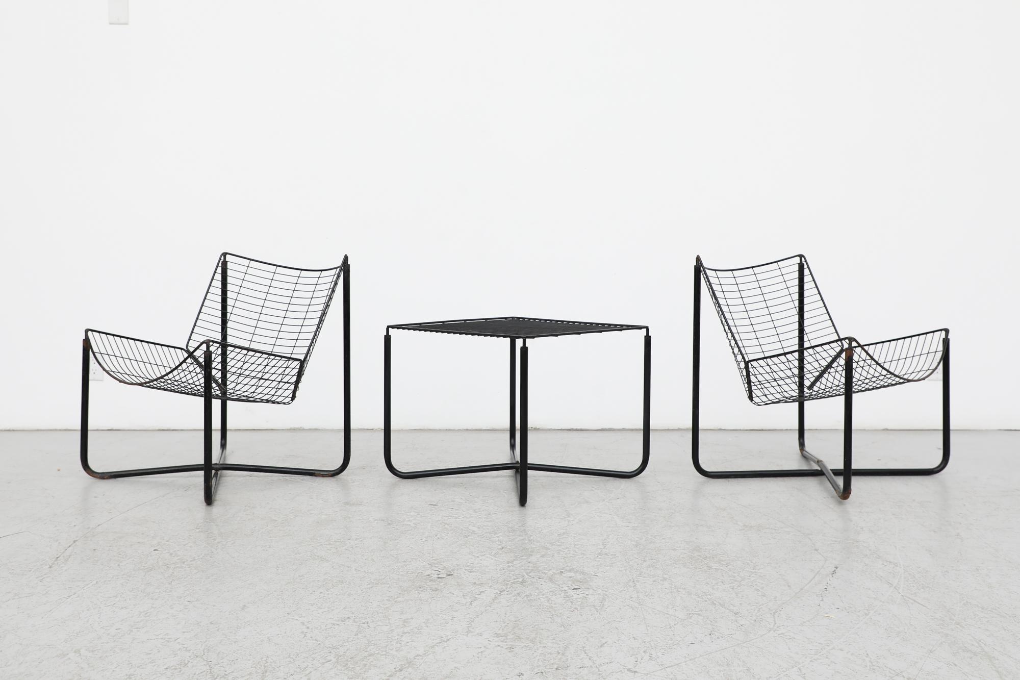 Swedish A pair of 'Järpen' easy chairs and side table by Niels Gammelgaard