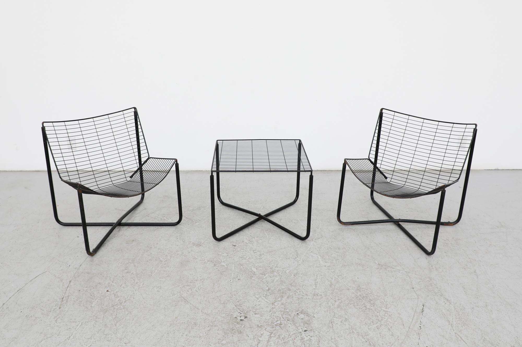 A pair of 'Järpen' easy chairs and side table by Niels Gammelgaard In Good Condition In Los Angeles, CA