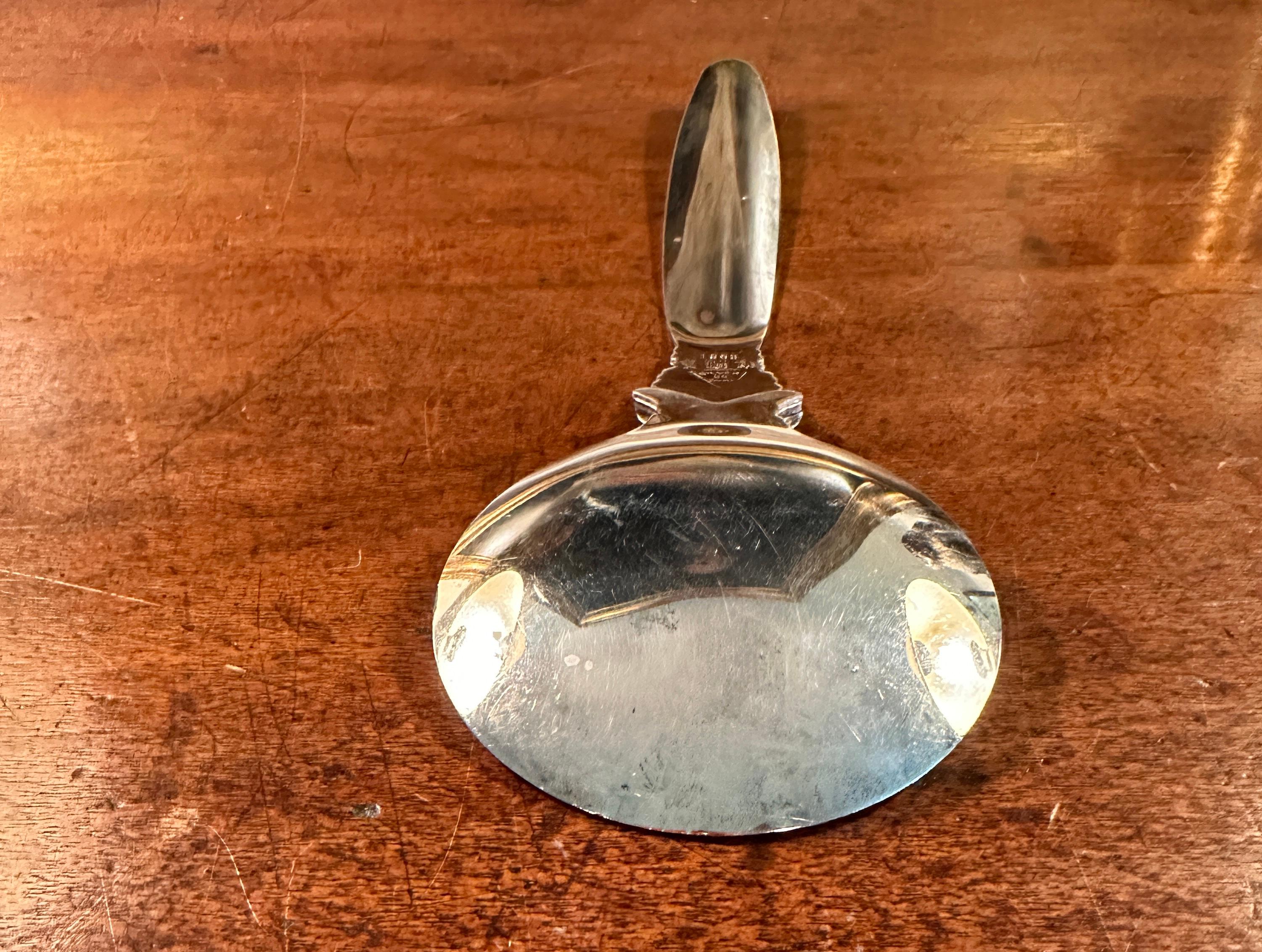 Hand-Crafted A Pair of Jensen Style Serving Spoons, stately sized For Sale