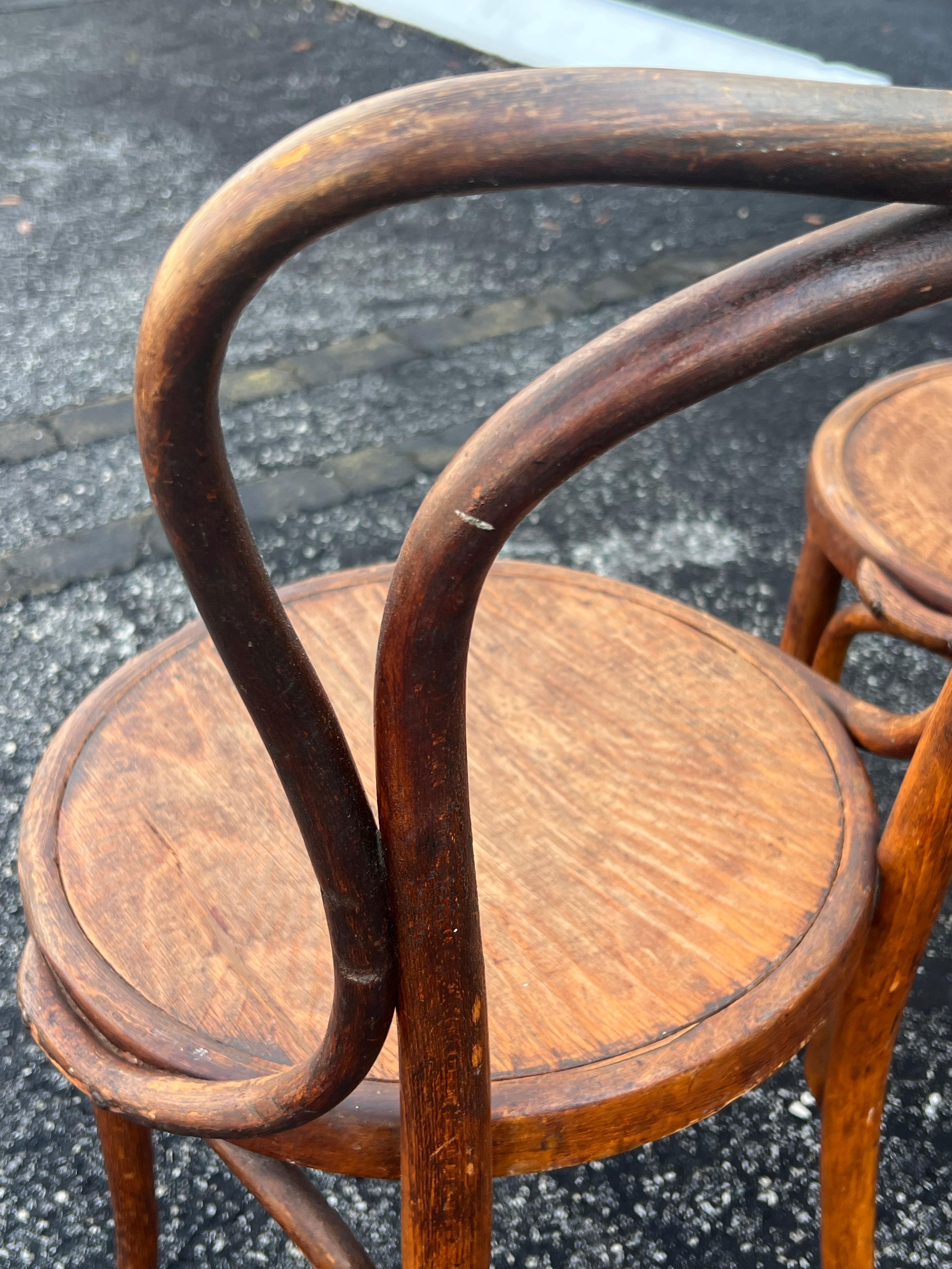A Pair of J&J Jacob & Josef Kohn Bentwood Chairs Ca' 1890 Patina ! 4