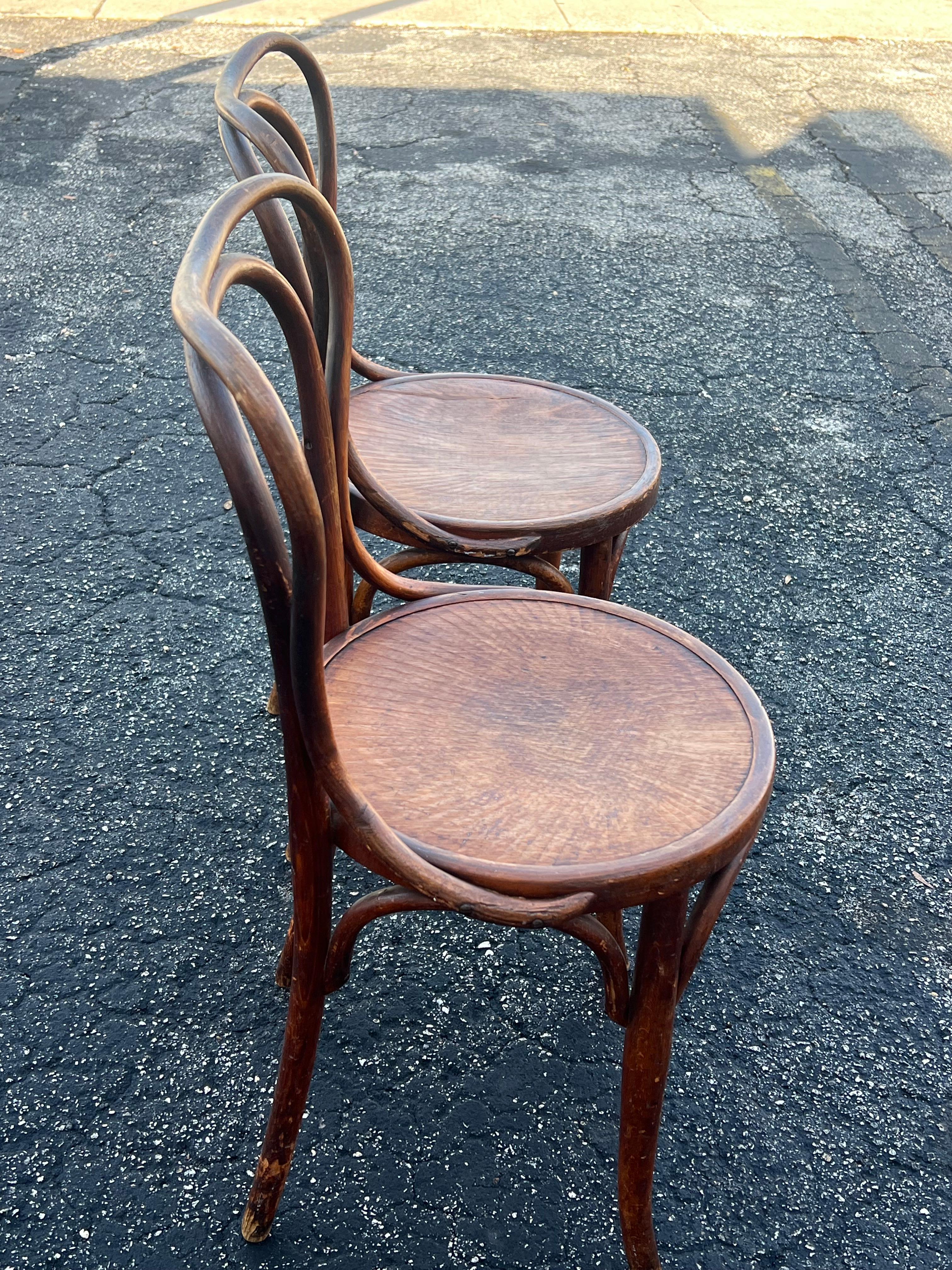 A Pair of J&J Jacob & Josef Kohn Bentwood Chairs Ca' 1890 Patina ! 5