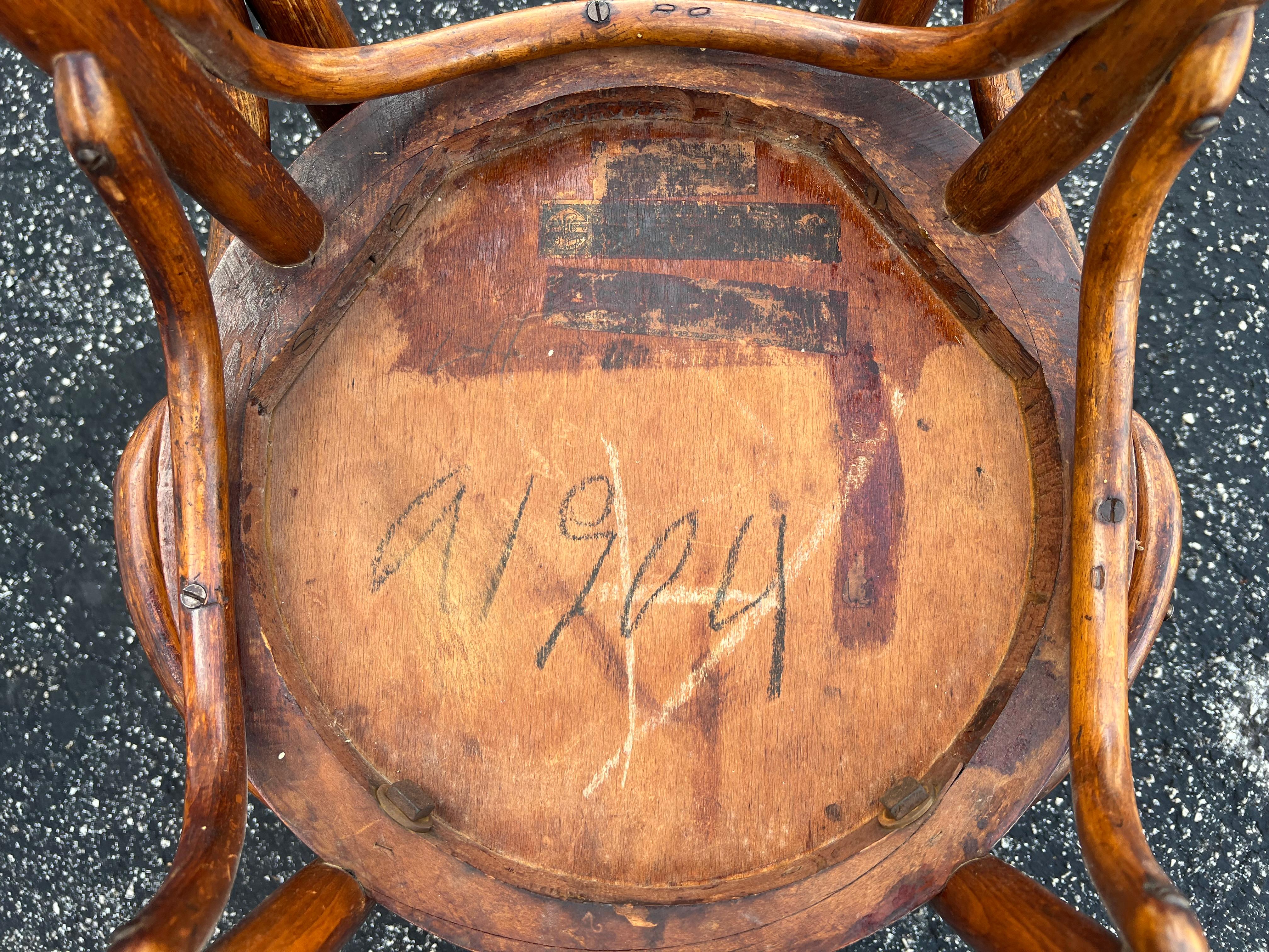 A Pair of J&J Jacob & Josef Kohn Bentwood Chairs Ca' 1890 Patina ! 7