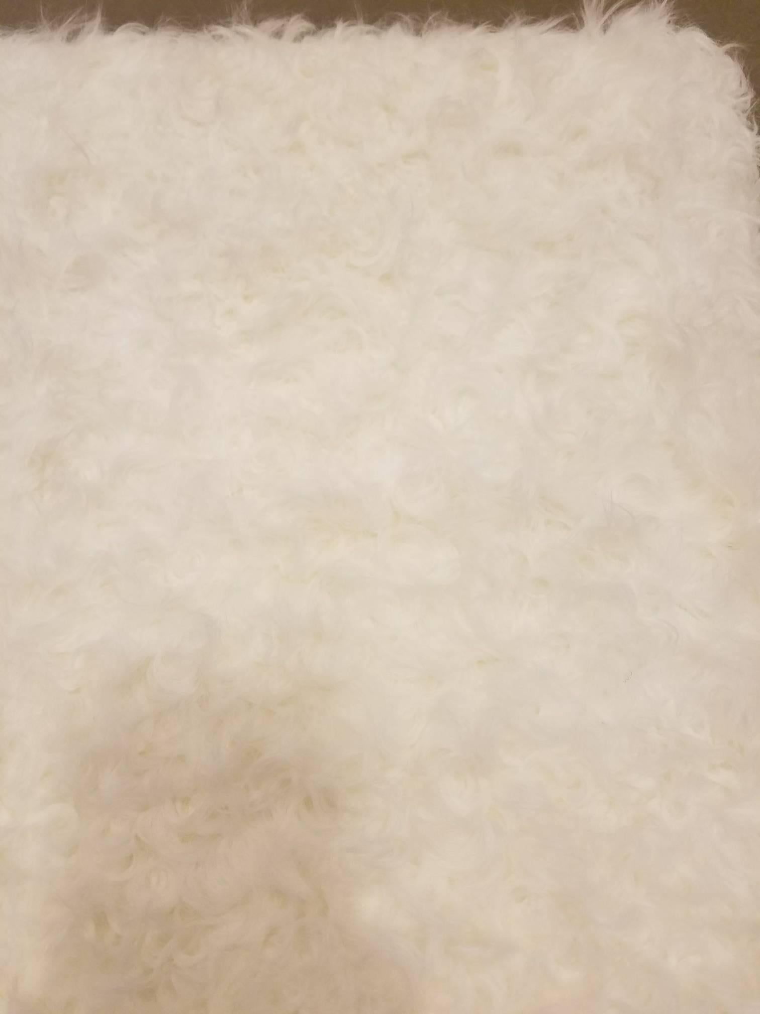 Pareja de taburetes John de Finn Juhl para John Stuart en alpaca blanca Estadounidense en venta