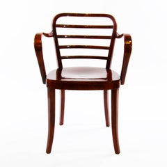 Pair of Josef Frank Bentwod Dinner Armchairs No A 665 F for Thonet, 1935