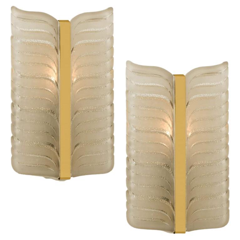 A pair of J.T. Kalmar Leaf Sconces, 1960s