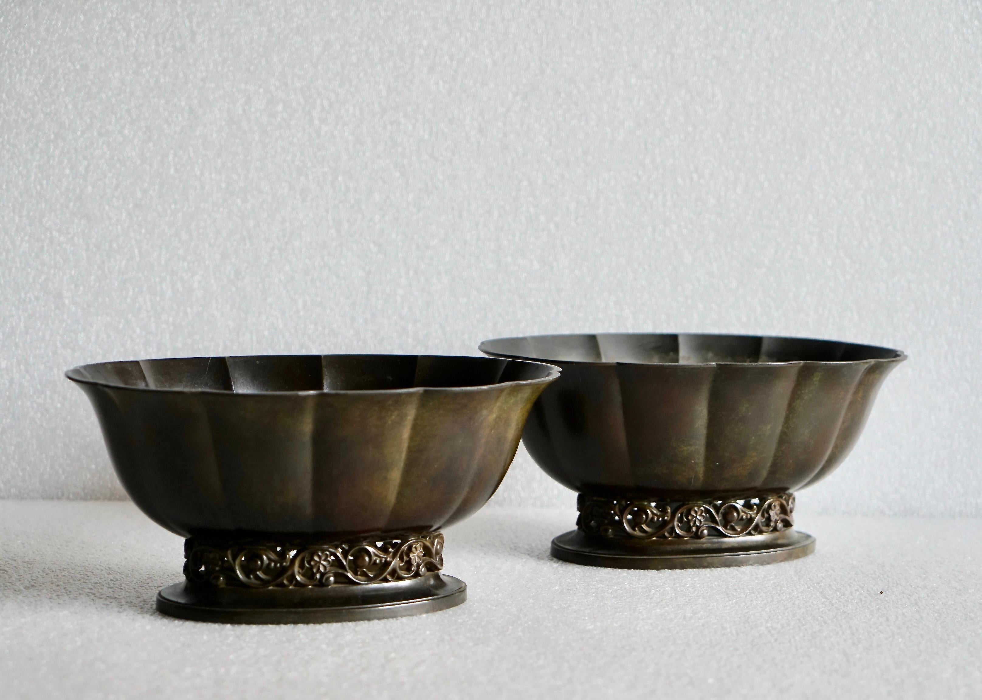 Scandinavo moderno A pair of Just Andersen planters model 164 in vendita