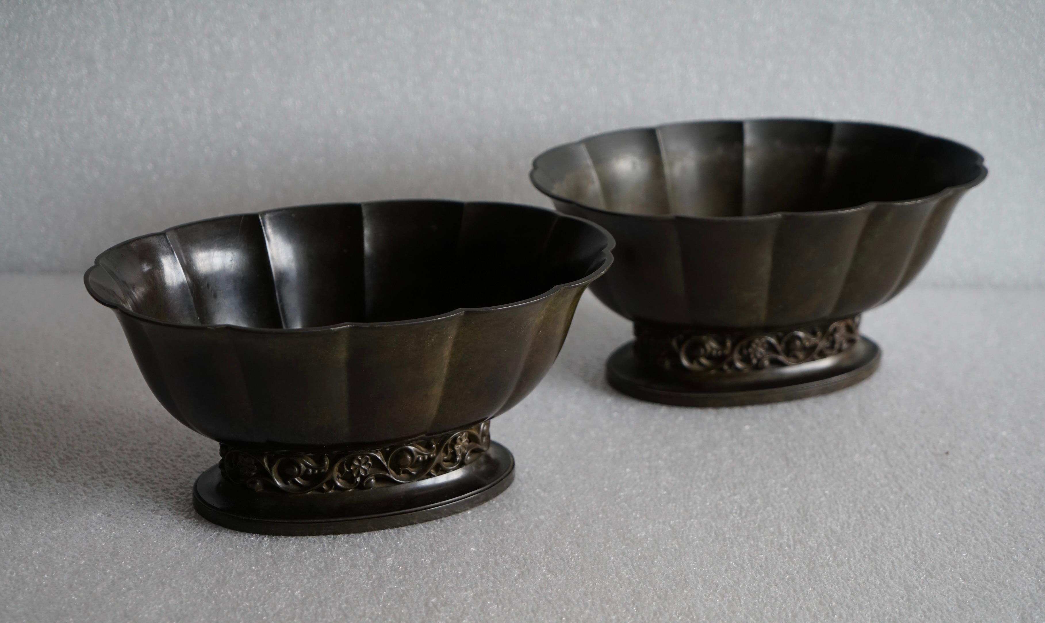 Danese A pair of Just Andersen planters model 164 in vendita