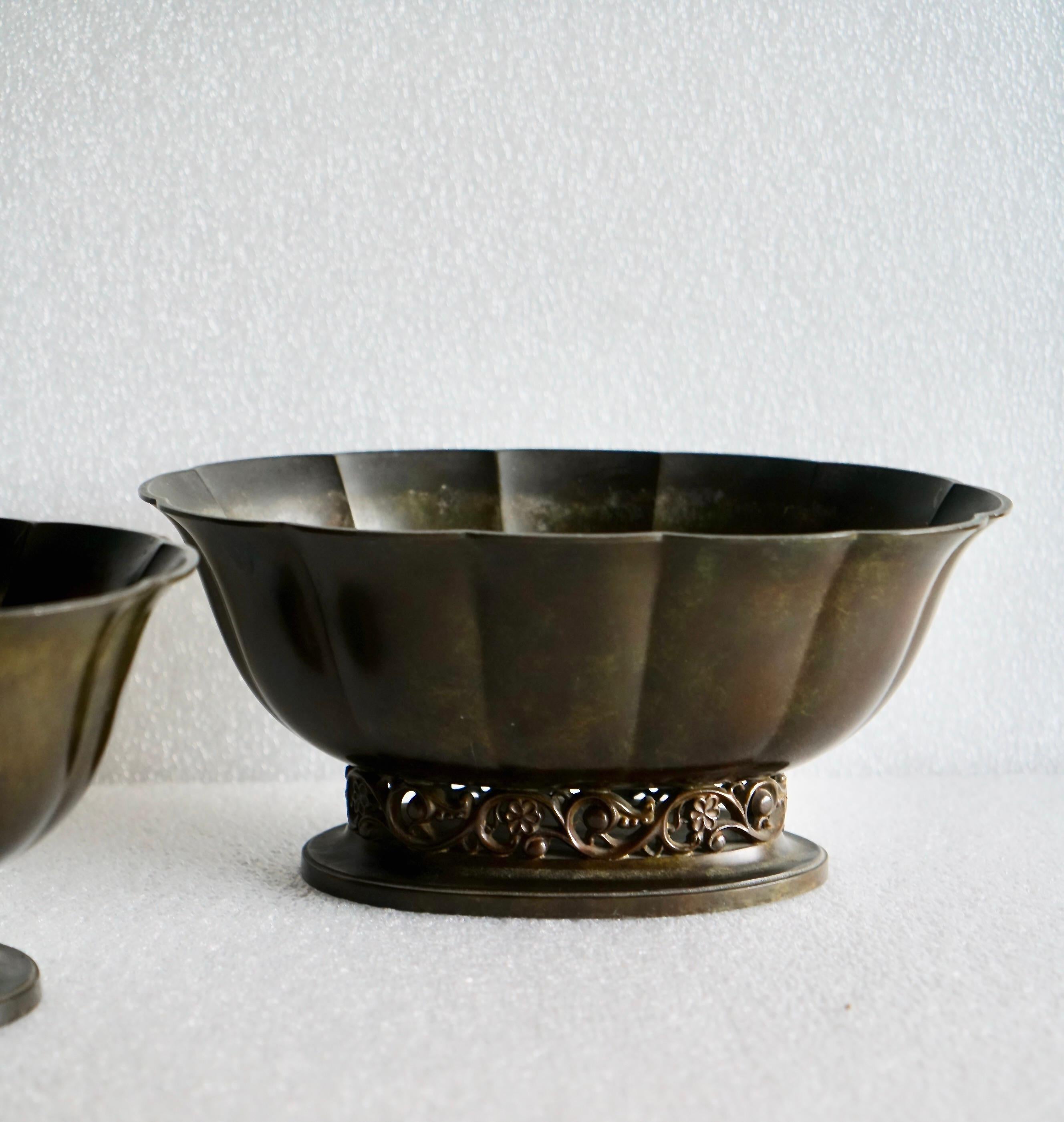 Inizio XX secolo A pair of Just Andersen planters model 164 in vendita