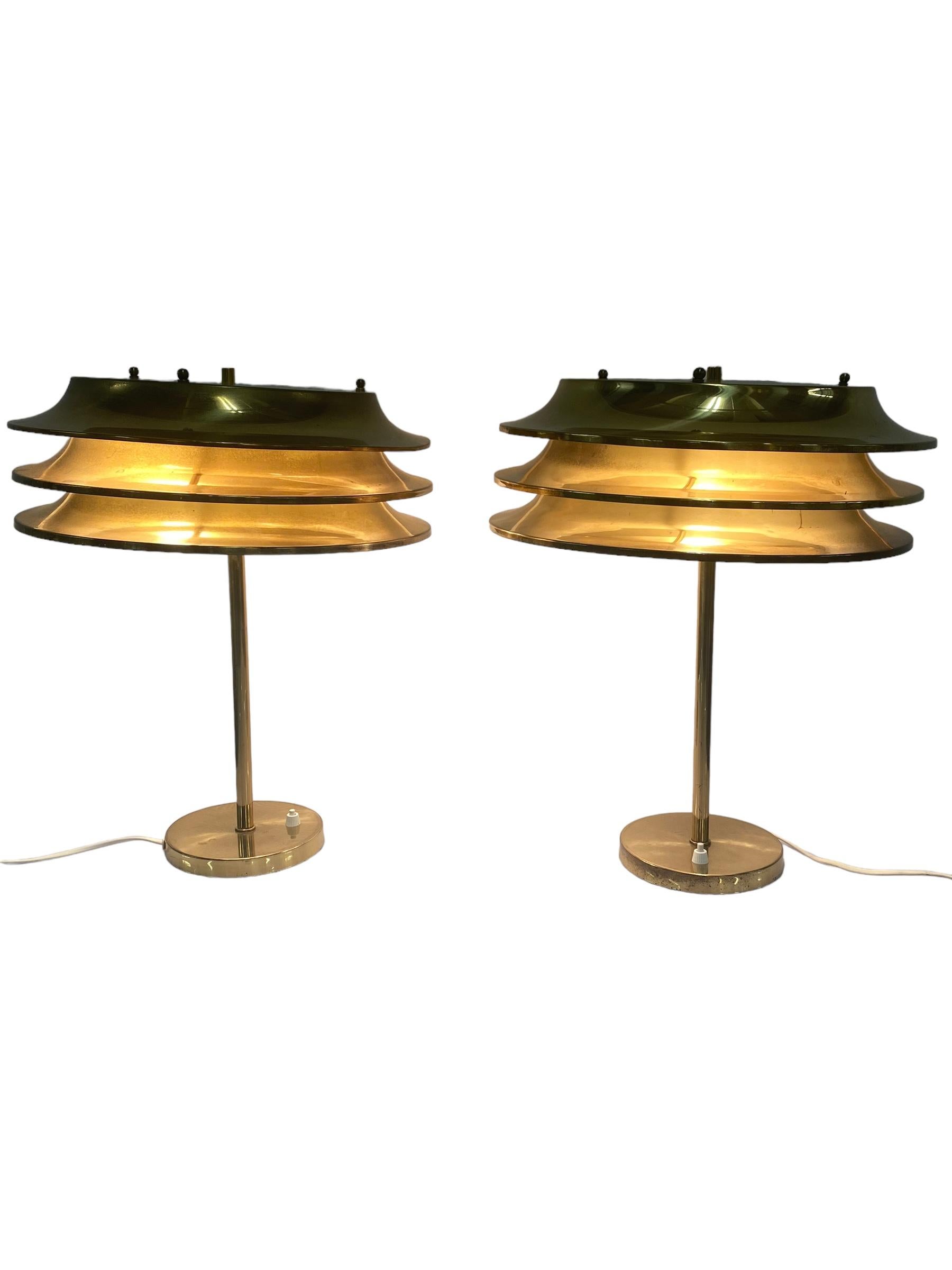 A Pair of Kai Ruokonen 'Finnmark' Table Lamps for the Vaakuna Hotel, Lynx, 1970s For Sale 6