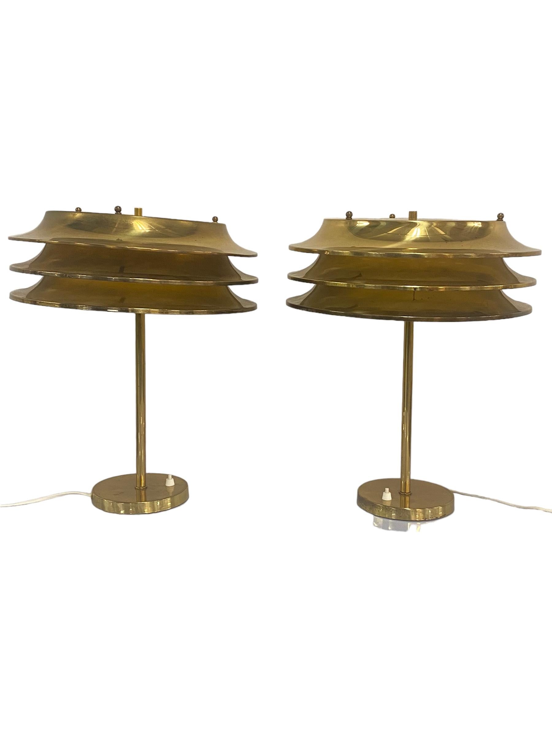 A Pair of Kai Ruokonen 'Finnmark' Table Lamps for the Vaakuna Hotel, Lynx, 1970s For Sale 7