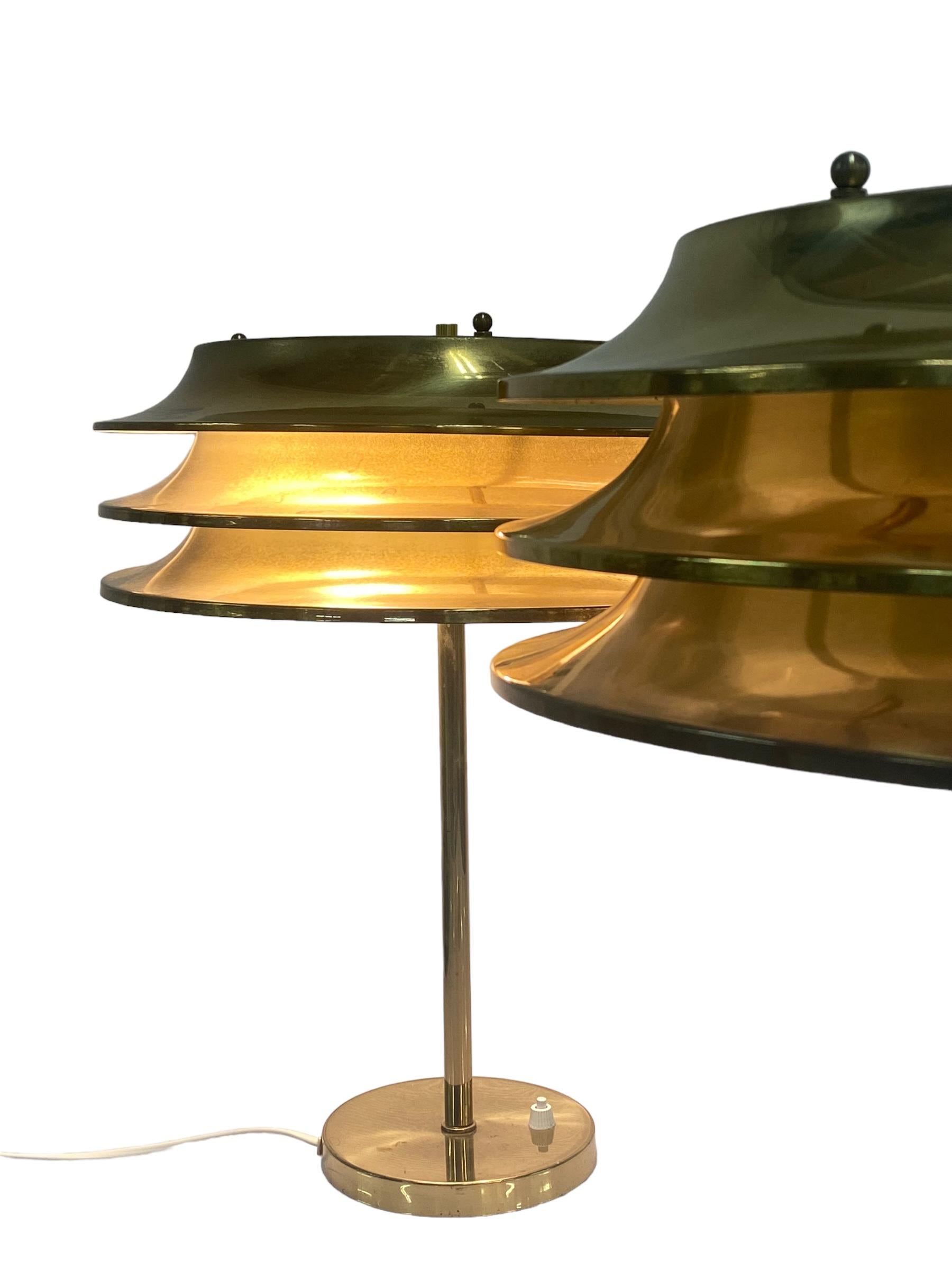 Finnish A Pair of Kai Ruokonen 'Finnmark' Table Lamps for the Vaakuna Hotel, Lynx, 1970s For Sale