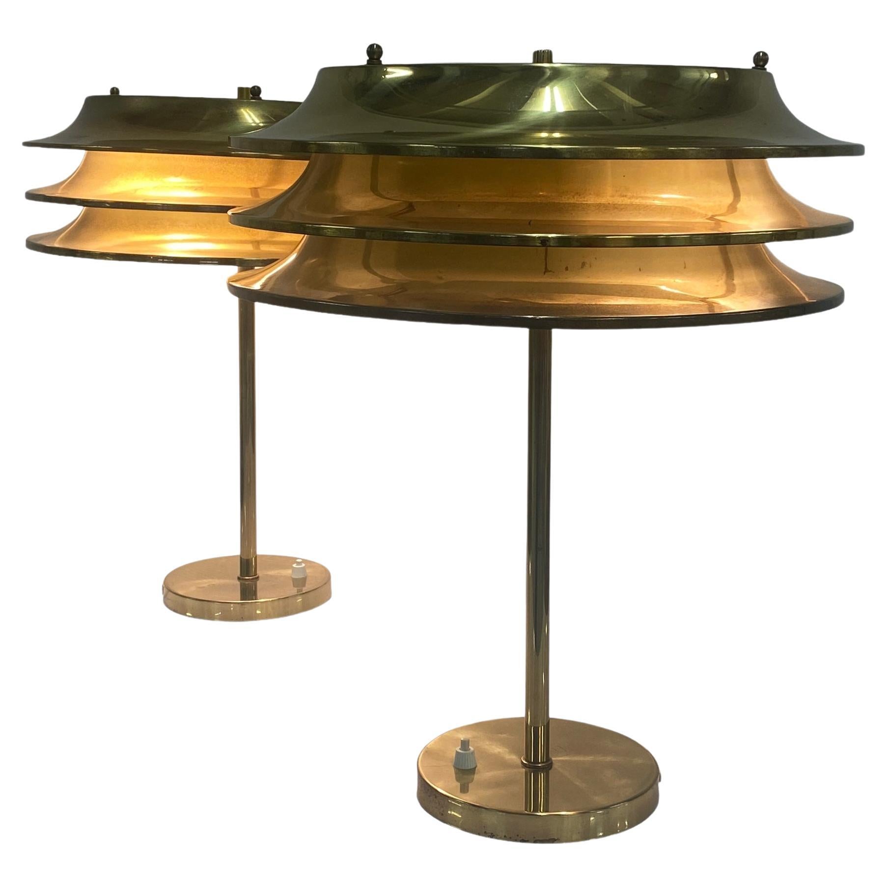 Paire de lampes de bureau Finnmark de Kai Ruokonen pour l'hôtel Vaakuna, Lynx, 1970