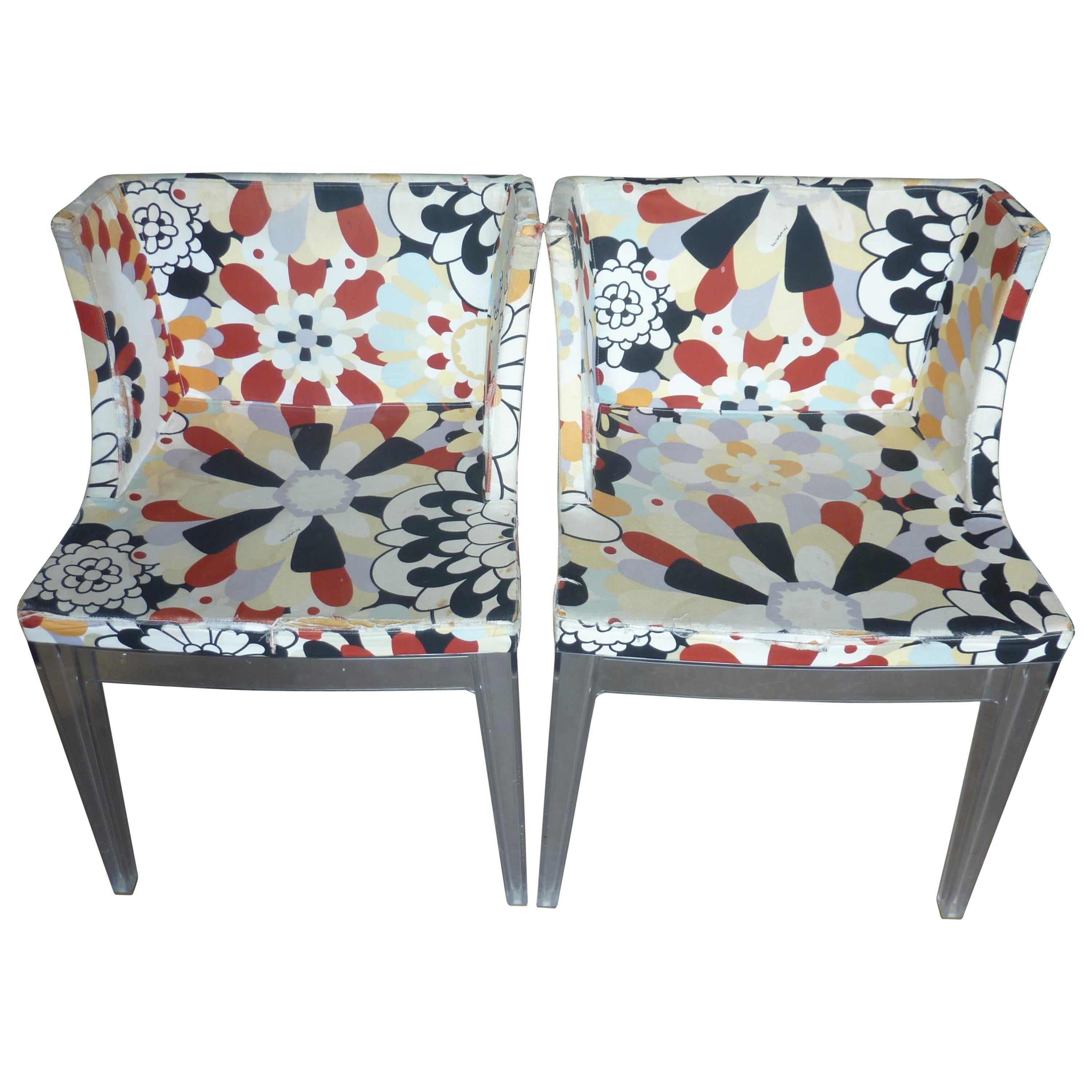 A Pair of Kartell Mademoissele ''À La Mode'' Missoni Chairs by Philippe Starck For Sale