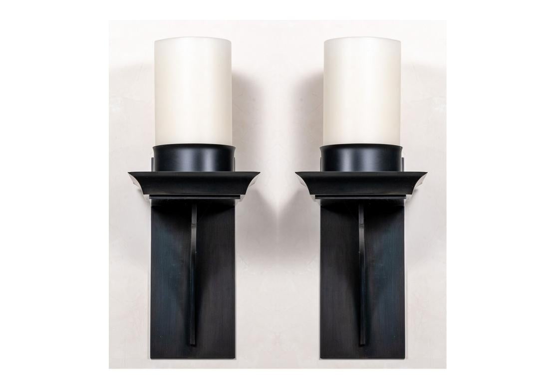 Steel A Pair Of Kevin Reilly’s For Holly Hunt Cellar Sconce For Sale