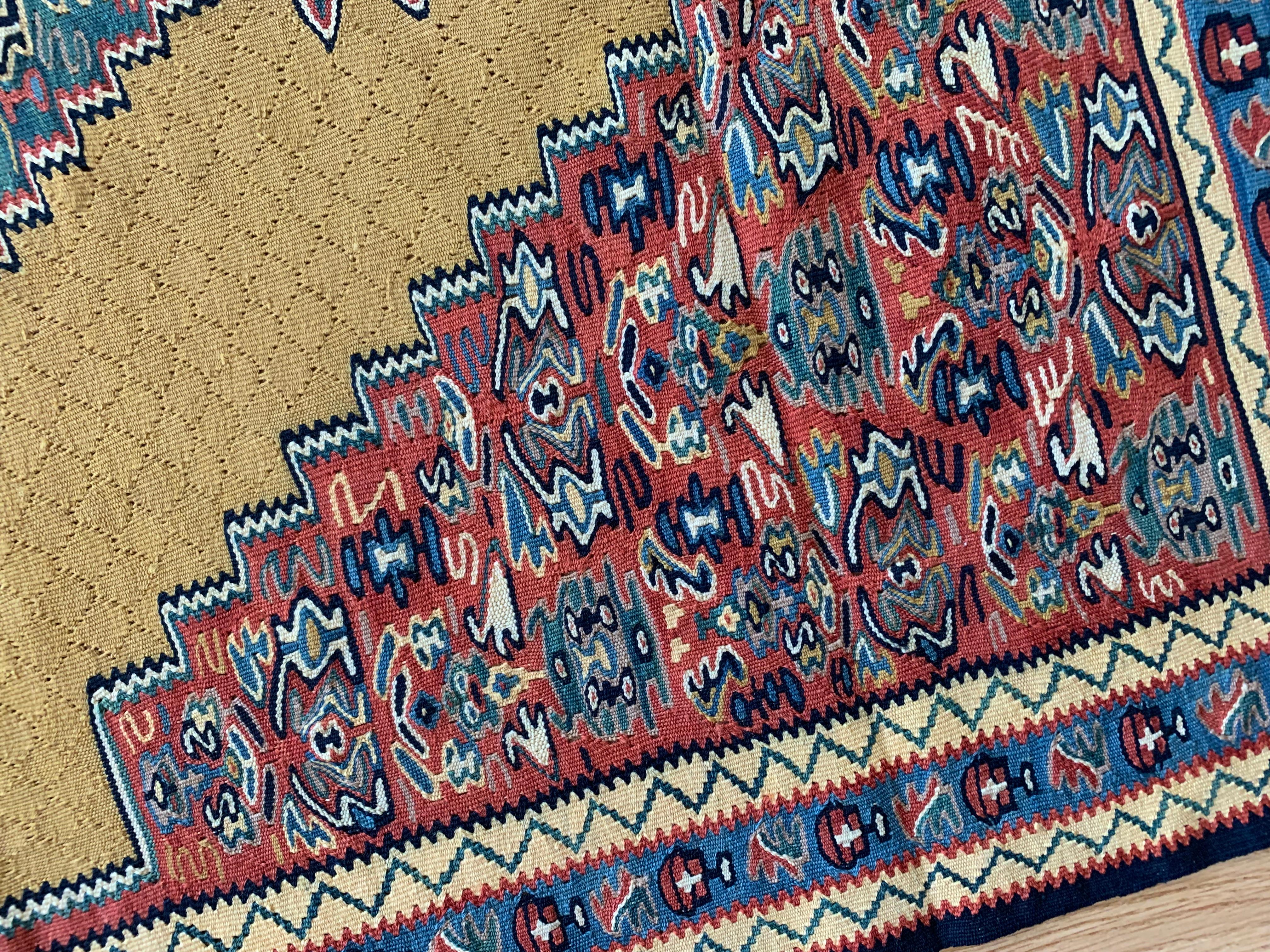 Paar Kelim-Teppiche Handgefertigter Teppich  Flachgewebte Teppiche aus Wolle und Seide im Zustand „Neu“ im Angebot in Hampshire, GB