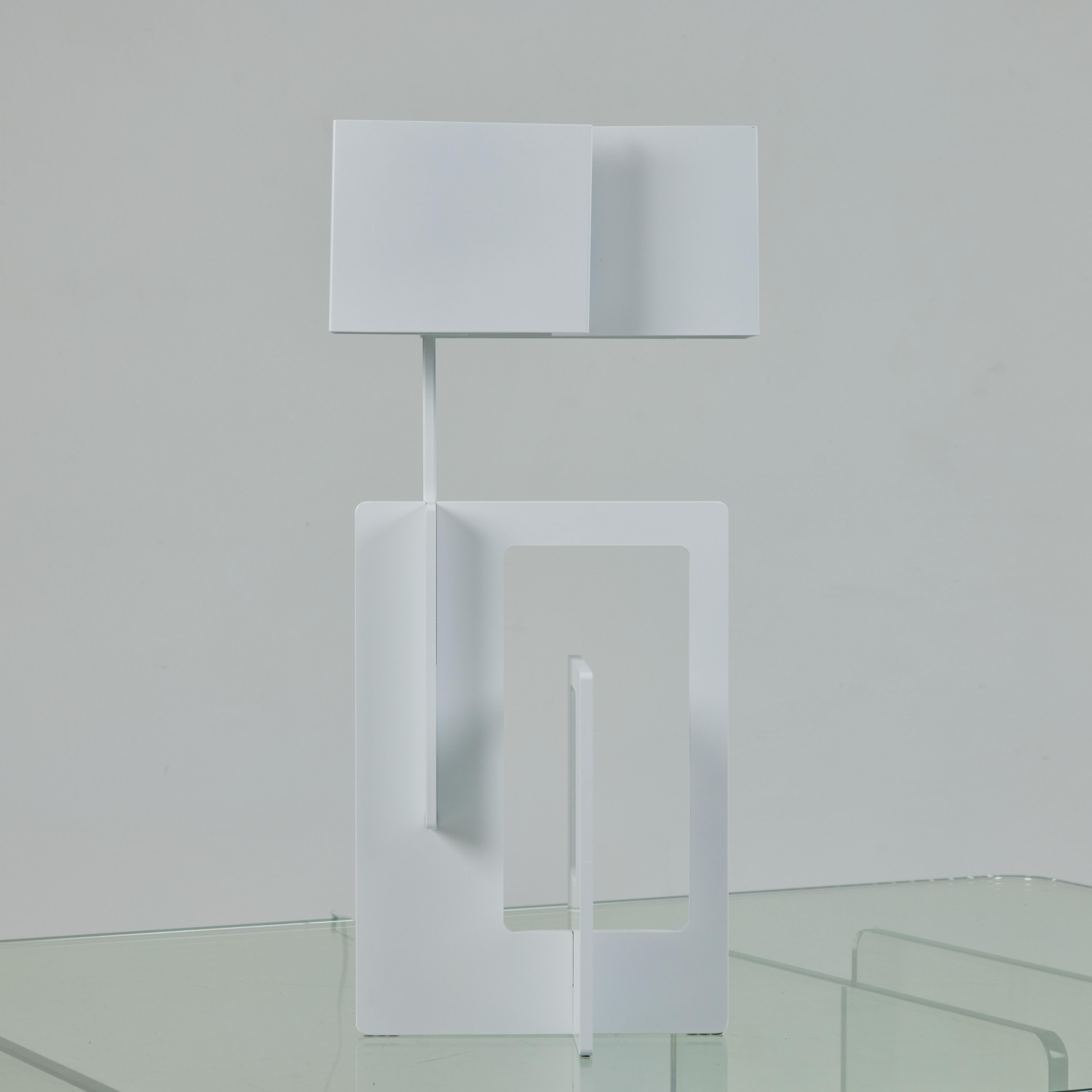 Paire de lampes sculpturales blanches « Kit »  Gaspare Asaro pour Esperia Bon état - En vente à Palm Desert, CA