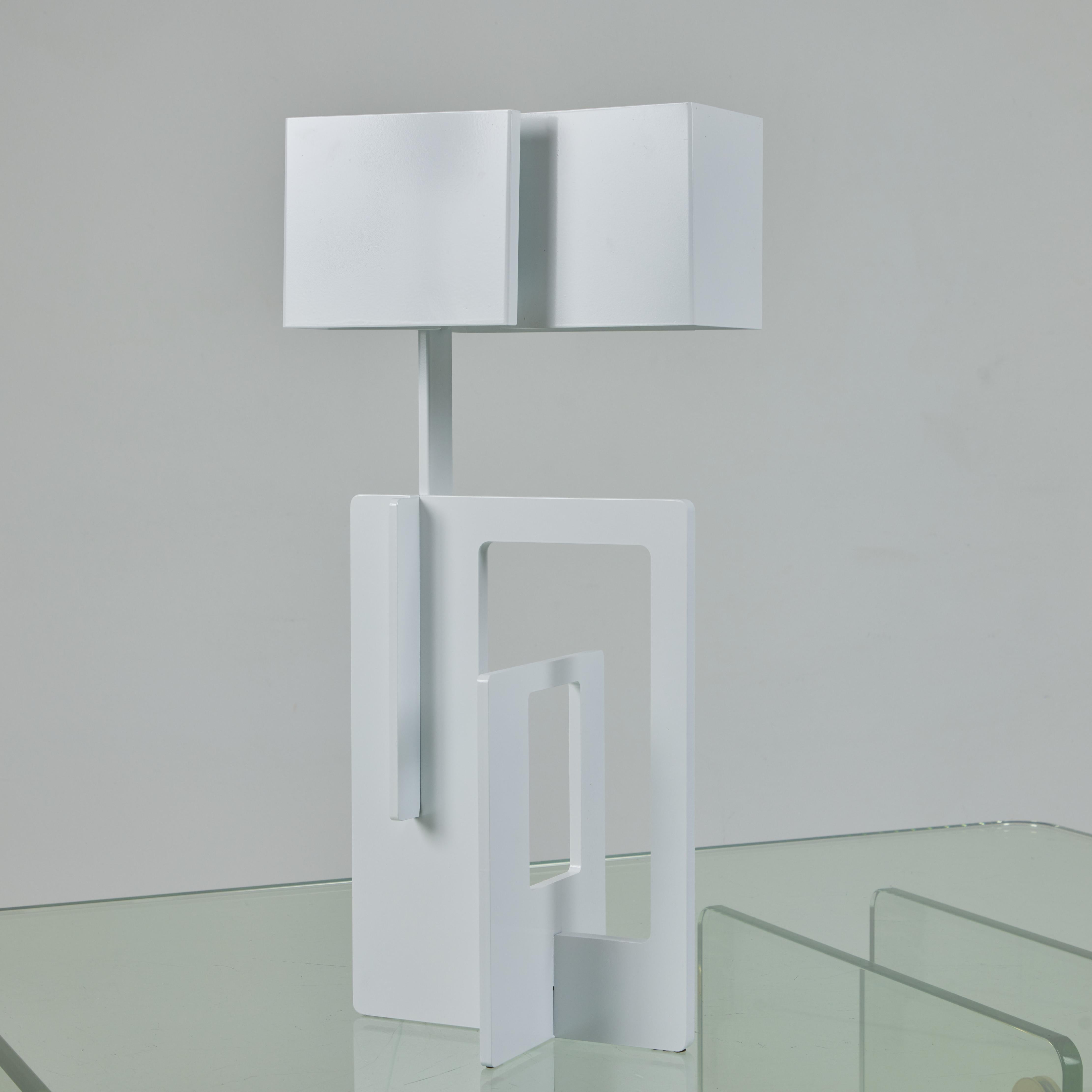 XXIe siècle et contemporain Paire de lampes sculpturales blanches « Kit »  Gaspare Asaro pour Esperia en vente