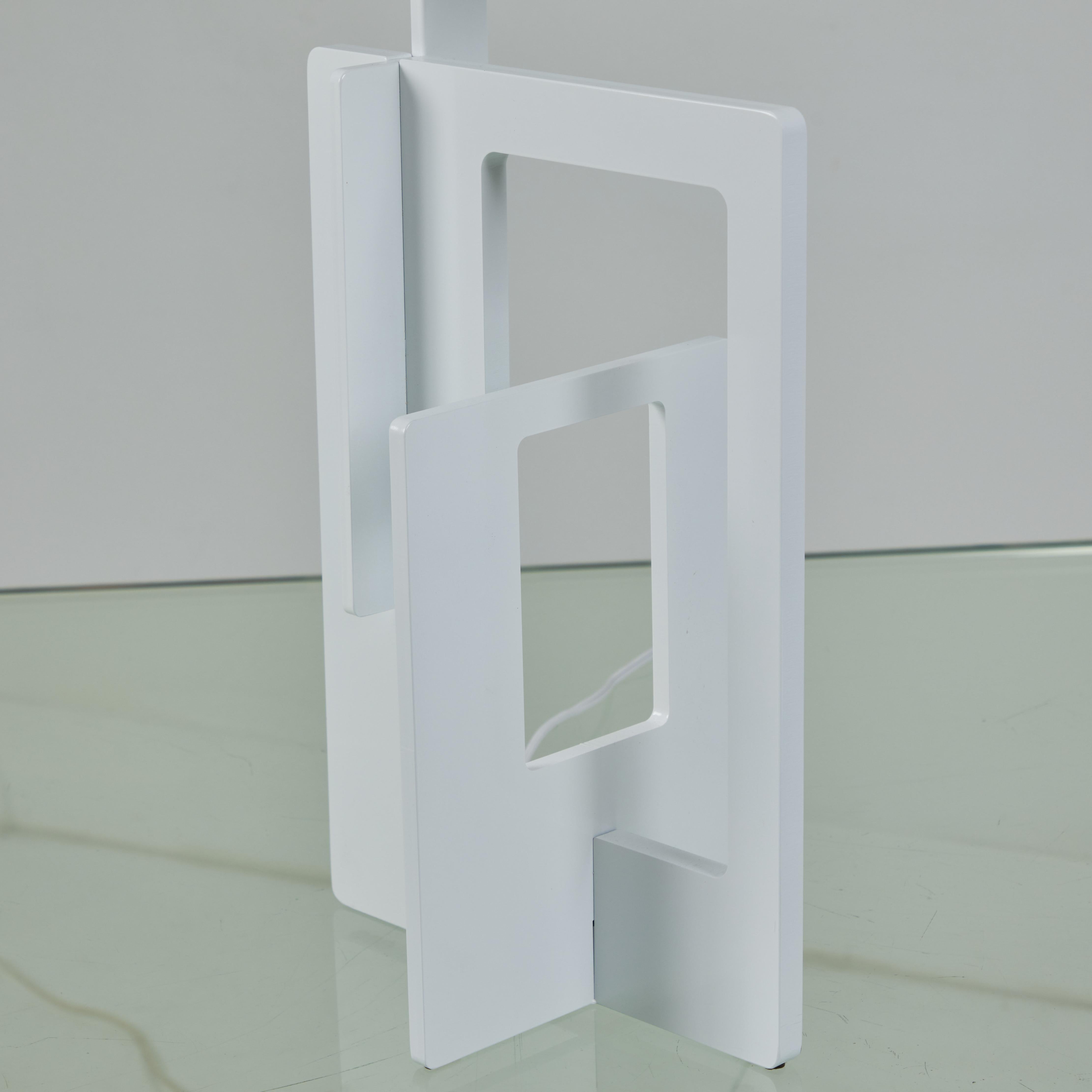 Acier Paire de lampes sculpturales blanches « Kit »  Gaspare Asaro pour Esperia en vente