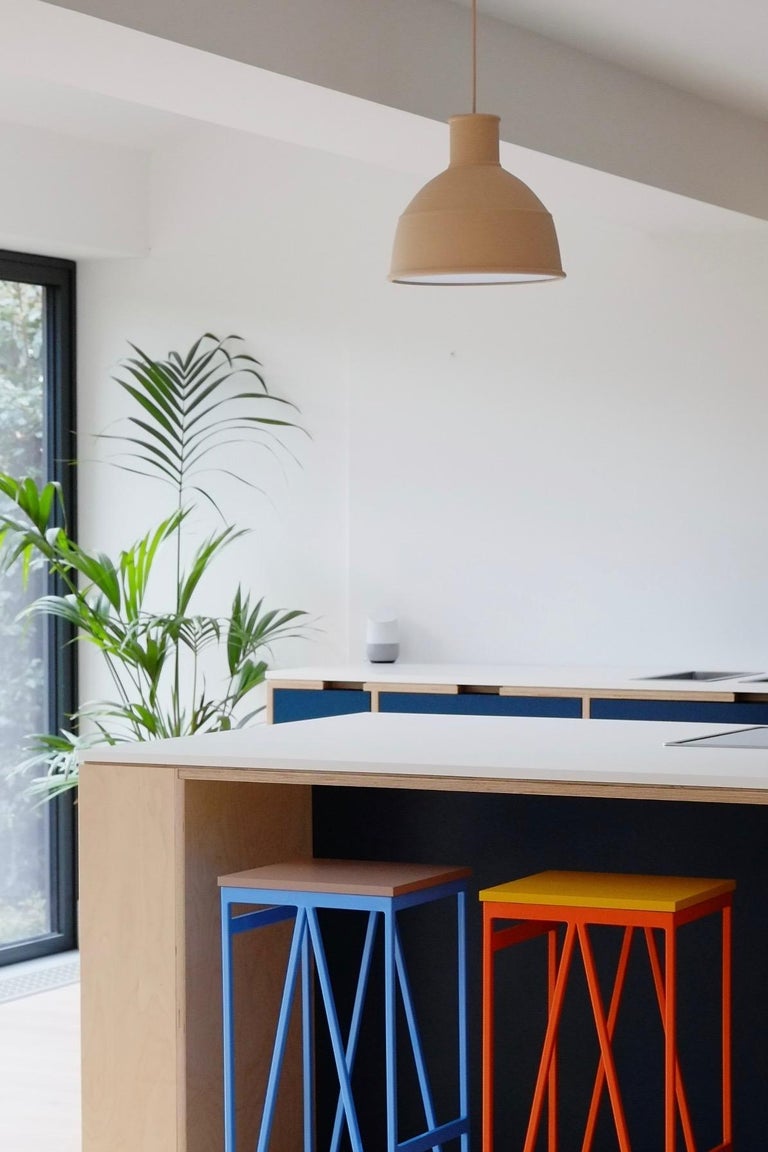 Pair of Kitchen Counter Stools Bar Stools, Tall Color Play Stools For