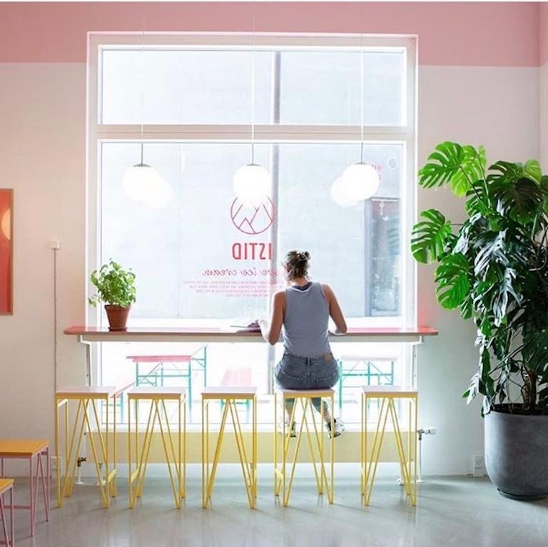 Pair of Kitchen Counter Stools Bar Stools, Tall Color Play Stools For