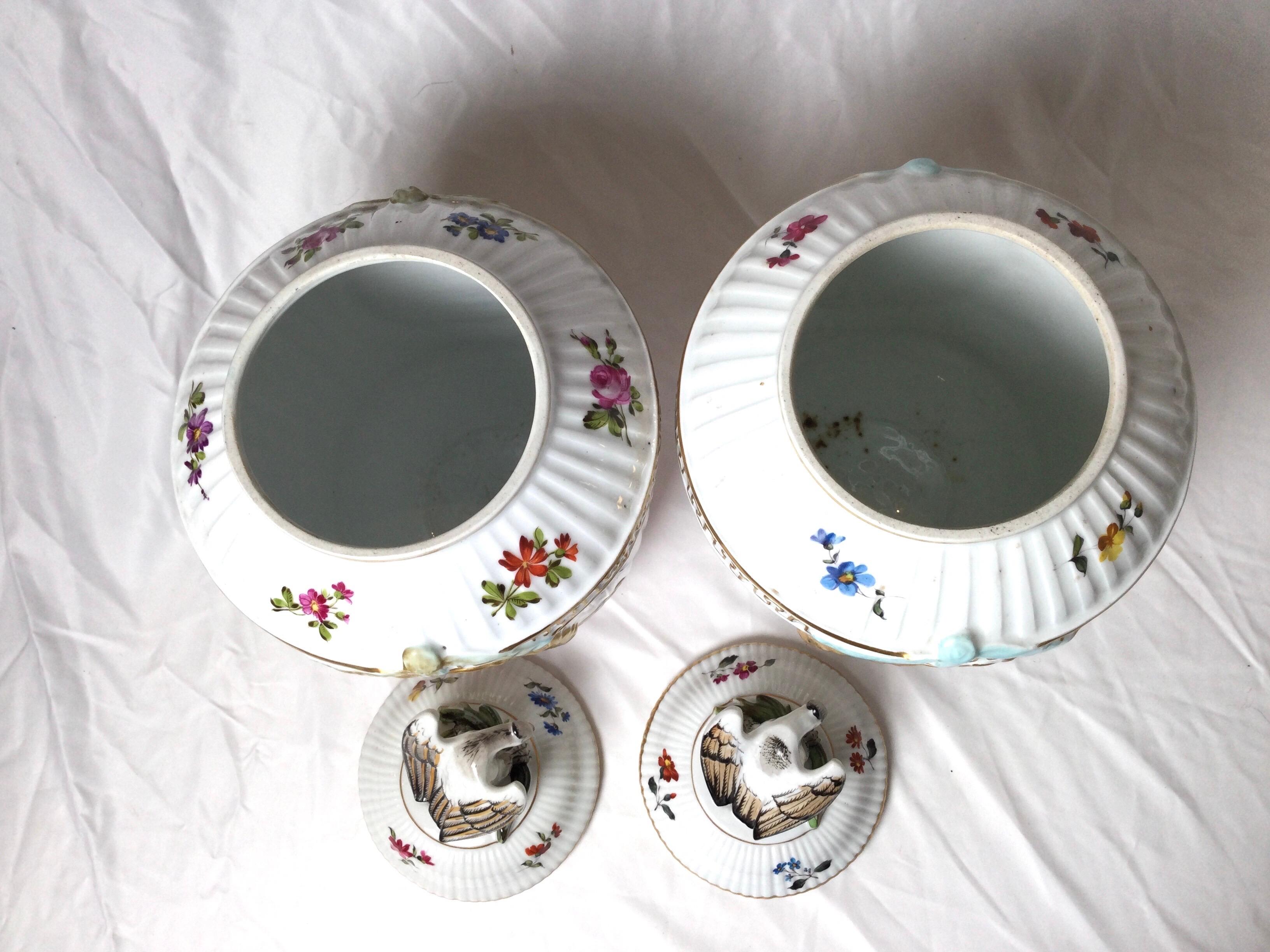 Pair of KPM Porcelain Covered Jars For Sale 3