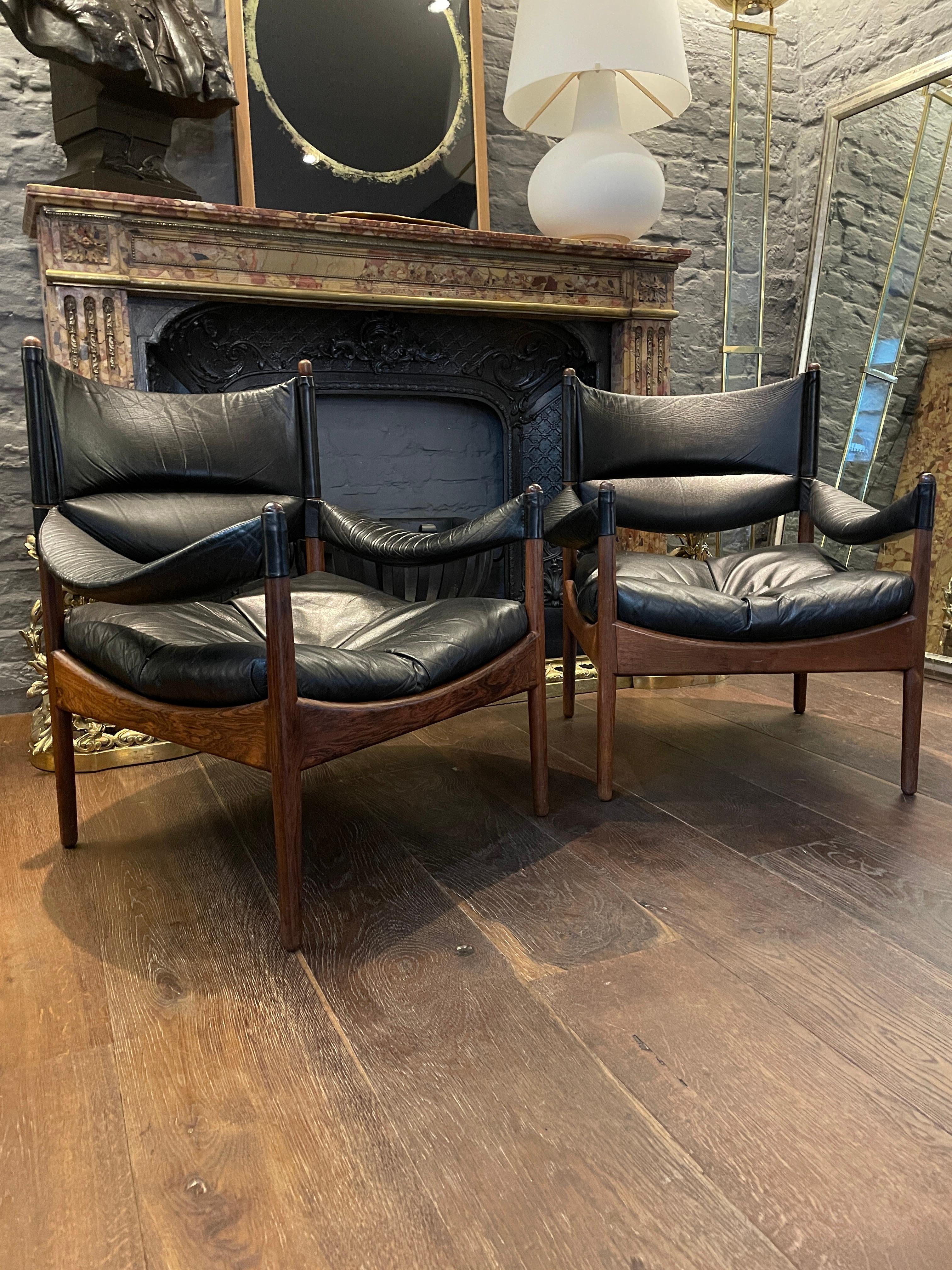 Danish Pair of Kristain Vedel Modus Lounge Chairs