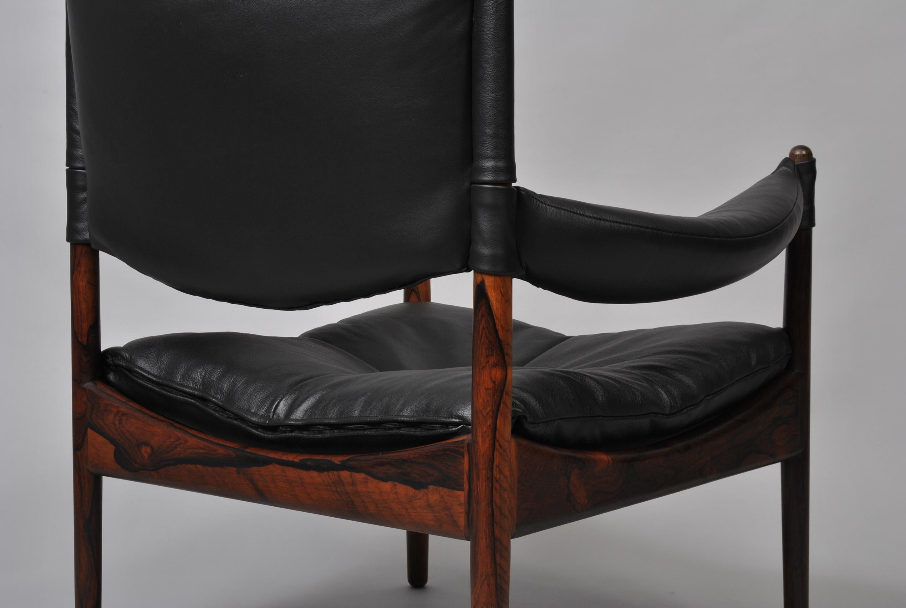 Pair of Rosewood Lounge Chairs by Kristian Vedel, Fully Reupholstered 5
