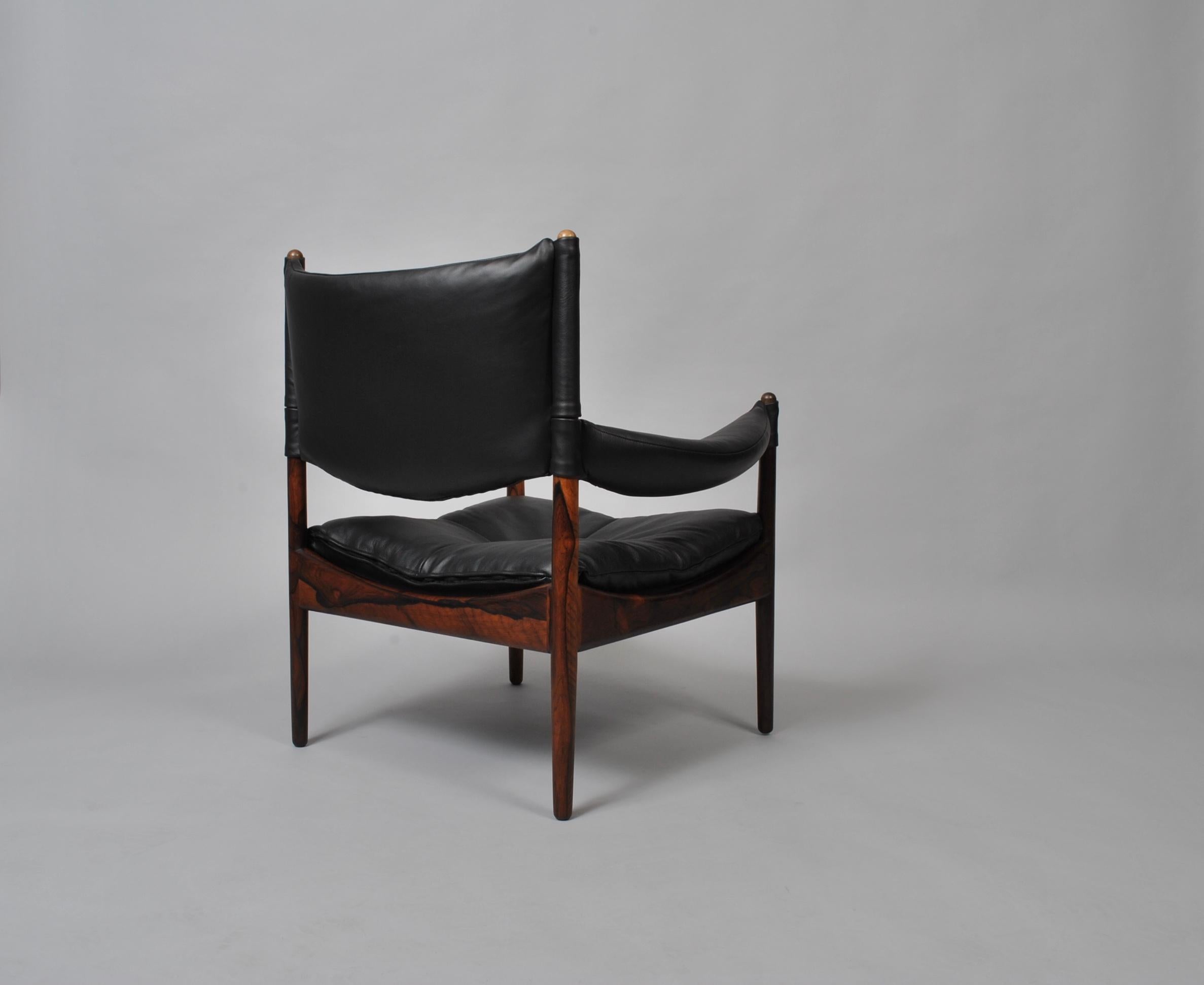 Pair of Rosewood Lounge Chairs by Kristian Vedel, Fully Reupholstered 6