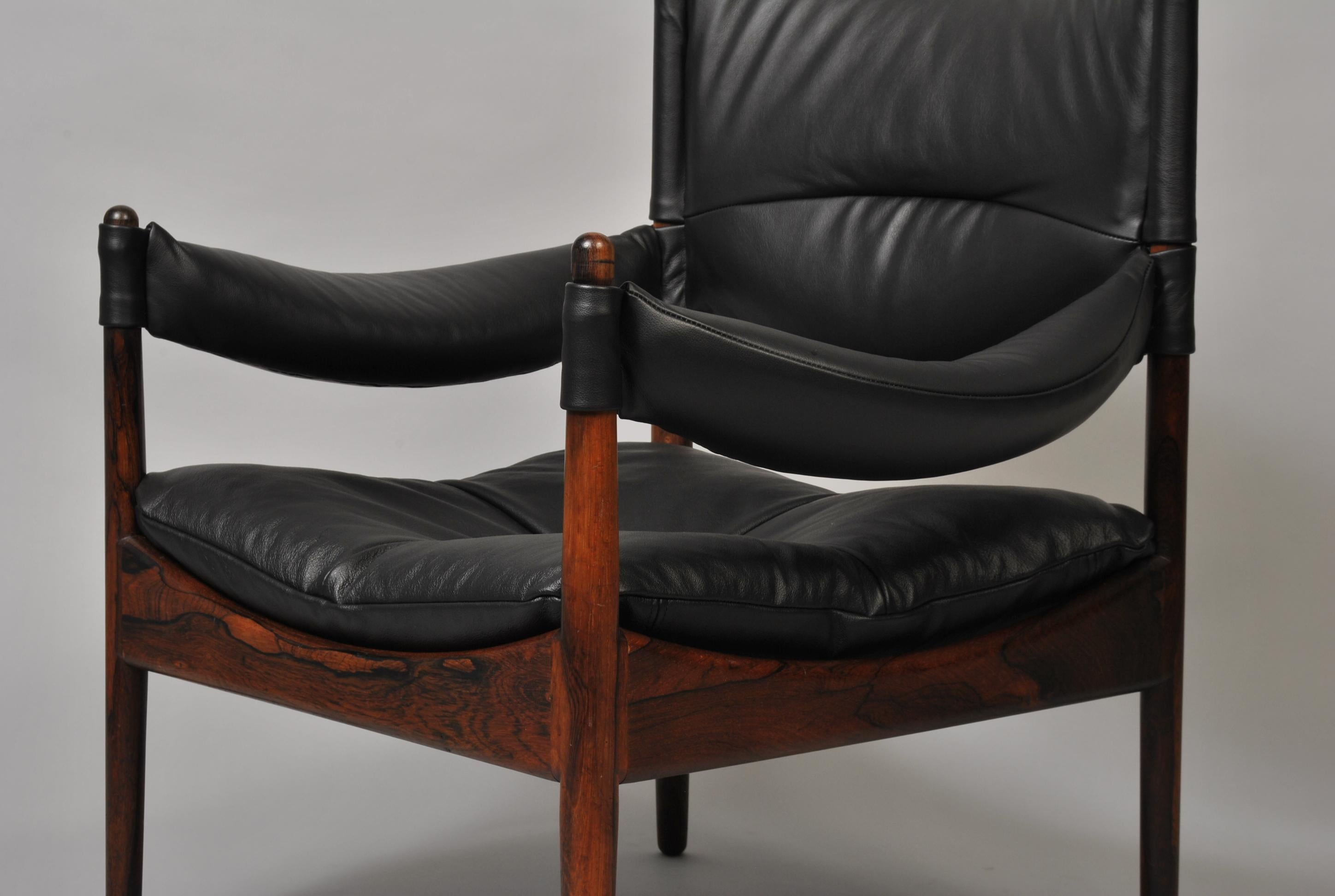 Pair of Rosewood Lounge Chairs by Kristian Vedel, Fully Reupholstered 7