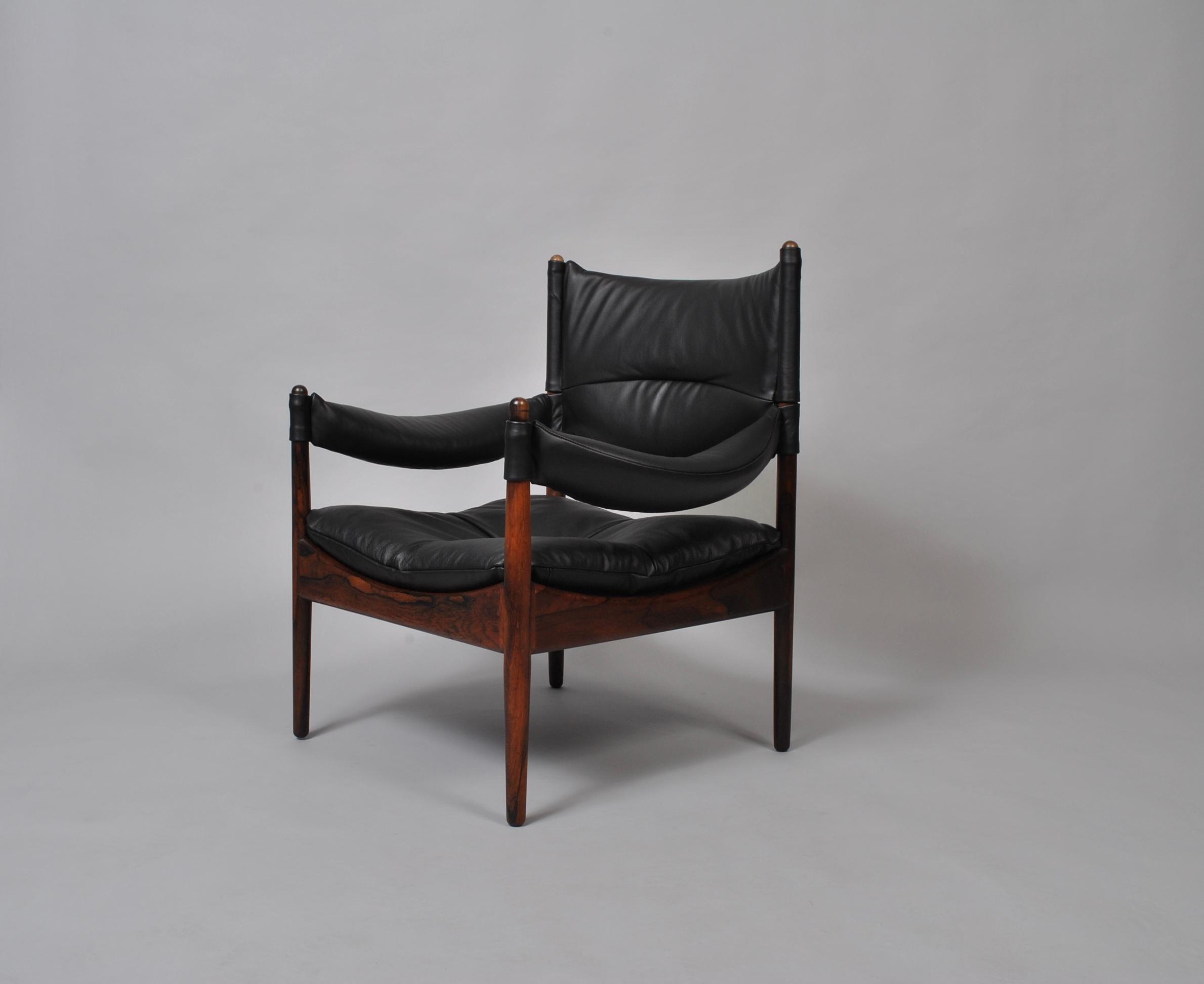 Pair of Rosewood Lounge Chairs by Kristian Vedel, Fully Reupholstered 8