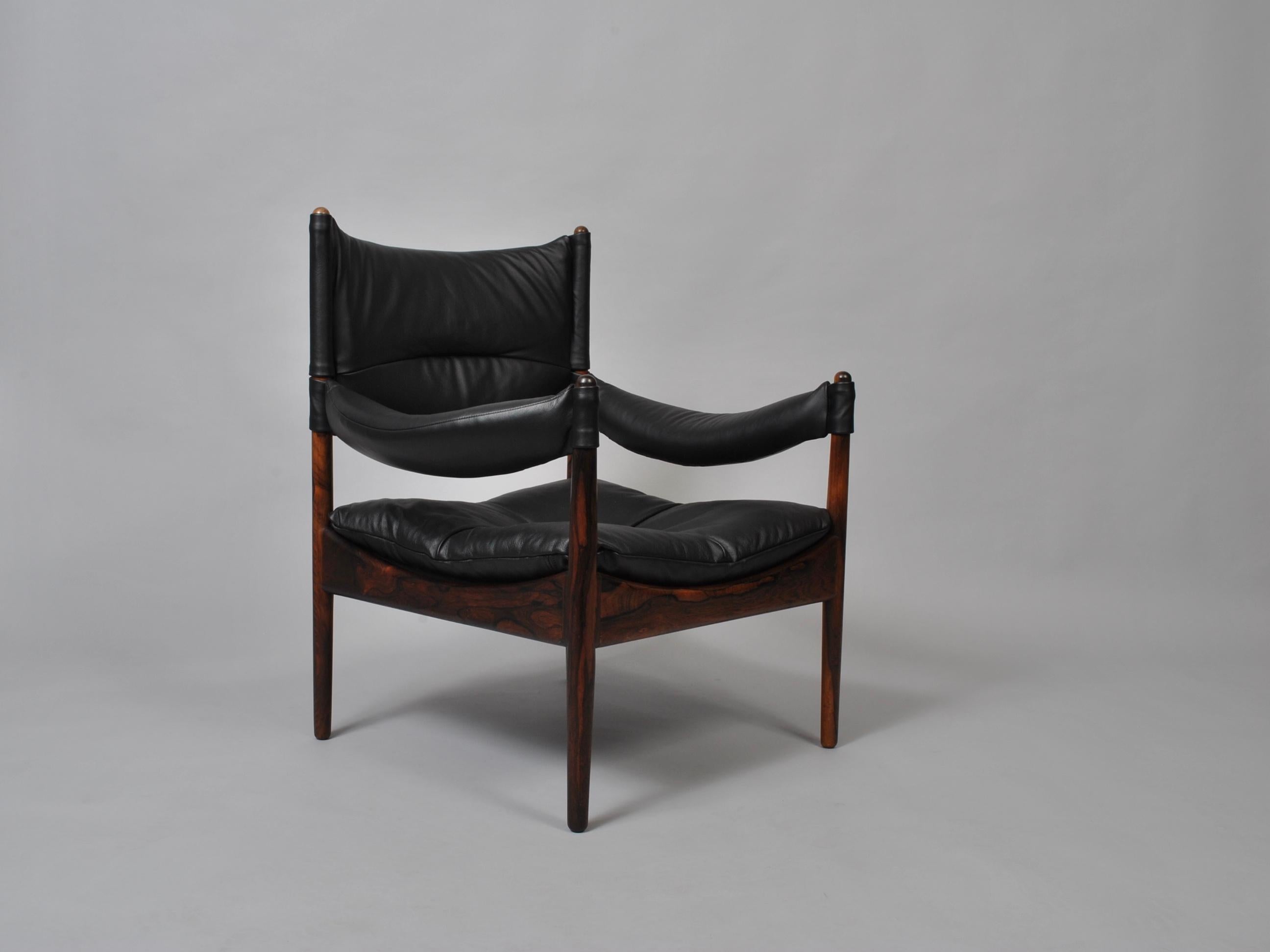 Pair of Rosewood Lounge Chairs by Kristian Vedel, Fully Reupholstered 1