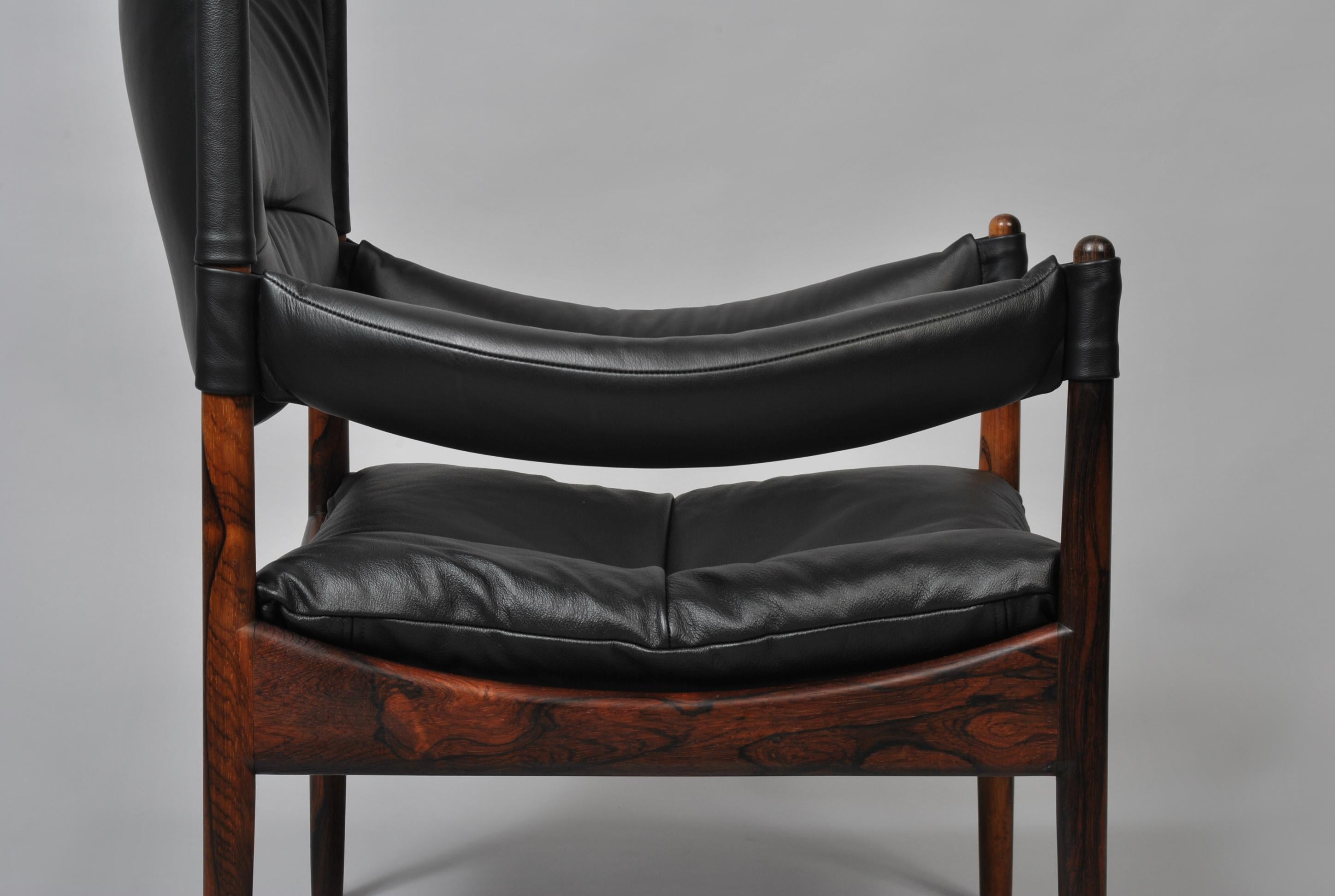 Pair of Rosewood Lounge Chairs by Kristian Vedel, Fully Reupholstered 3