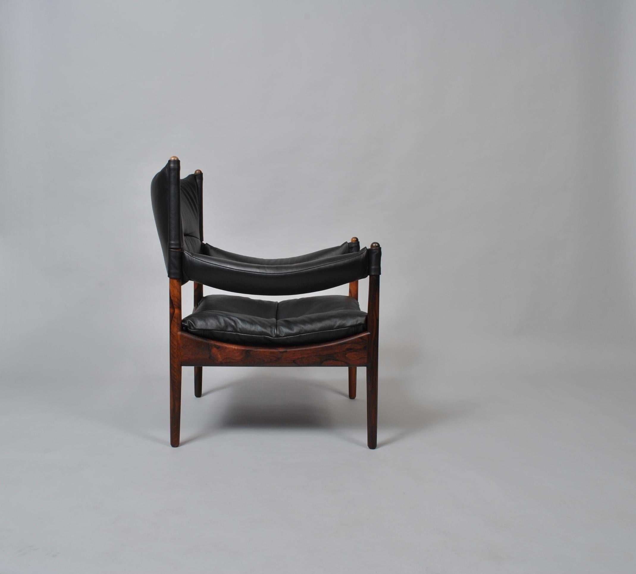 Pair of Rosewood Lounge Chairs by Kristian Vedel, Fully Reupholstered 4